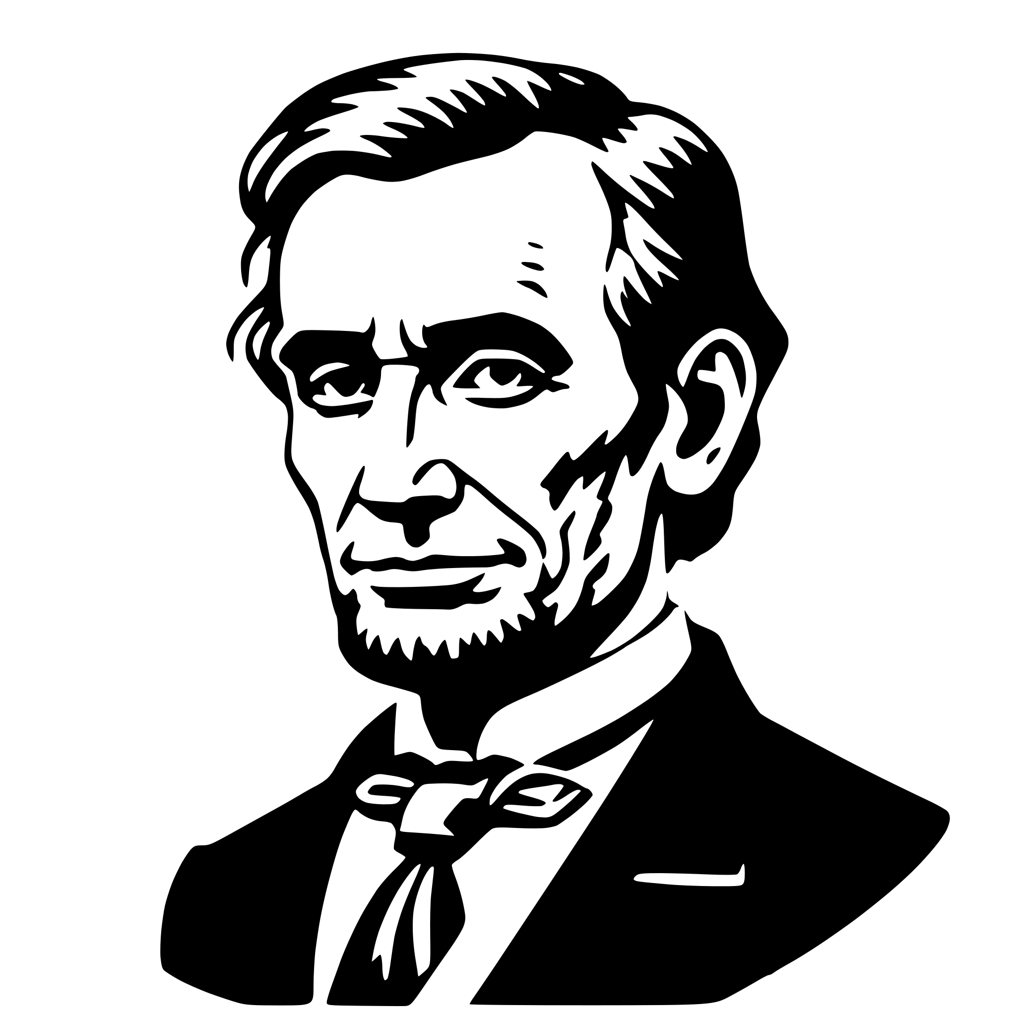 AI-generated SVG of a abraham lincoln