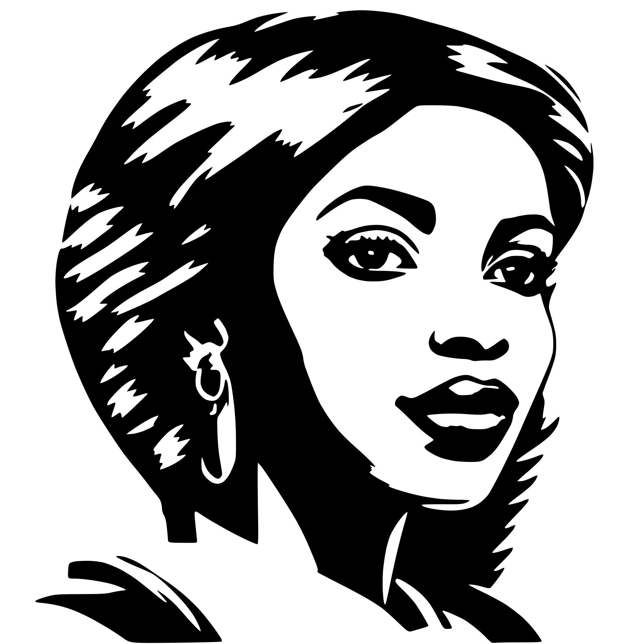 AI-generated SVG of a an african american womans face
