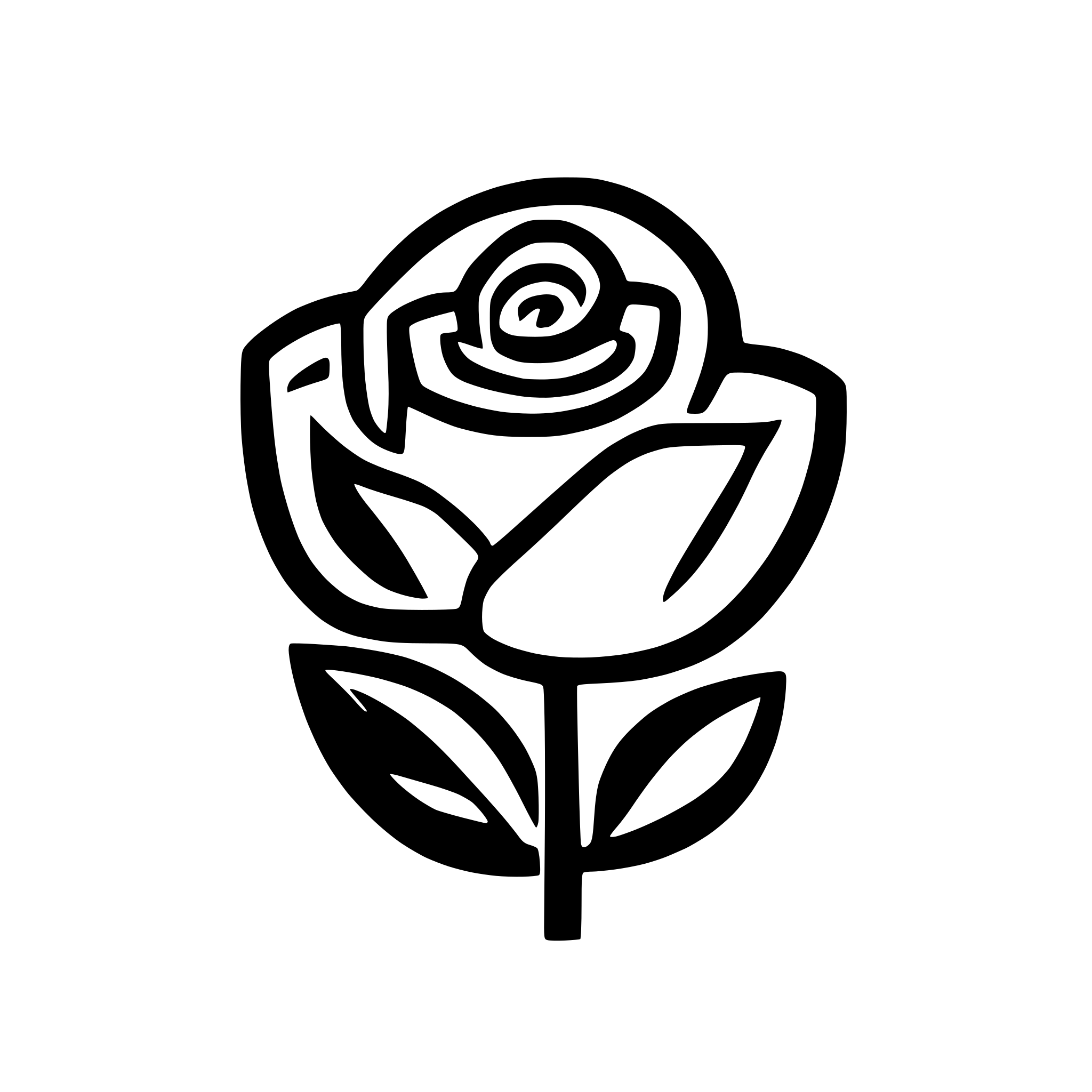 AI-generated SVG of a rose flower icon top view
