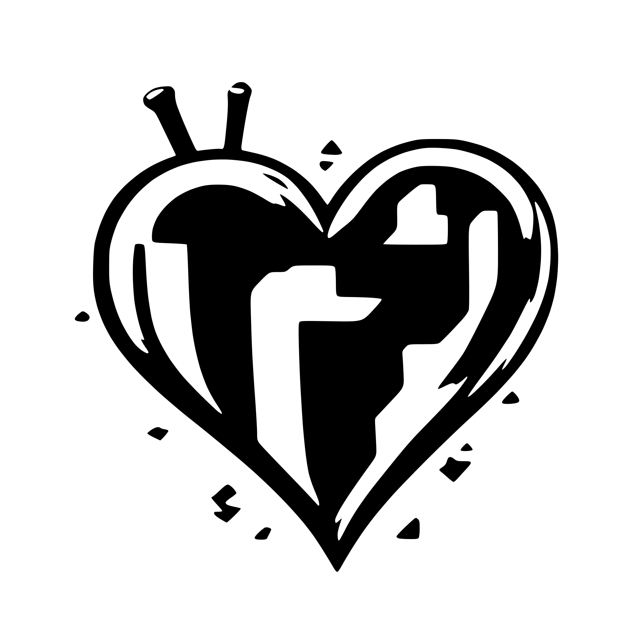 AI-generated SVG of a Small black heart design