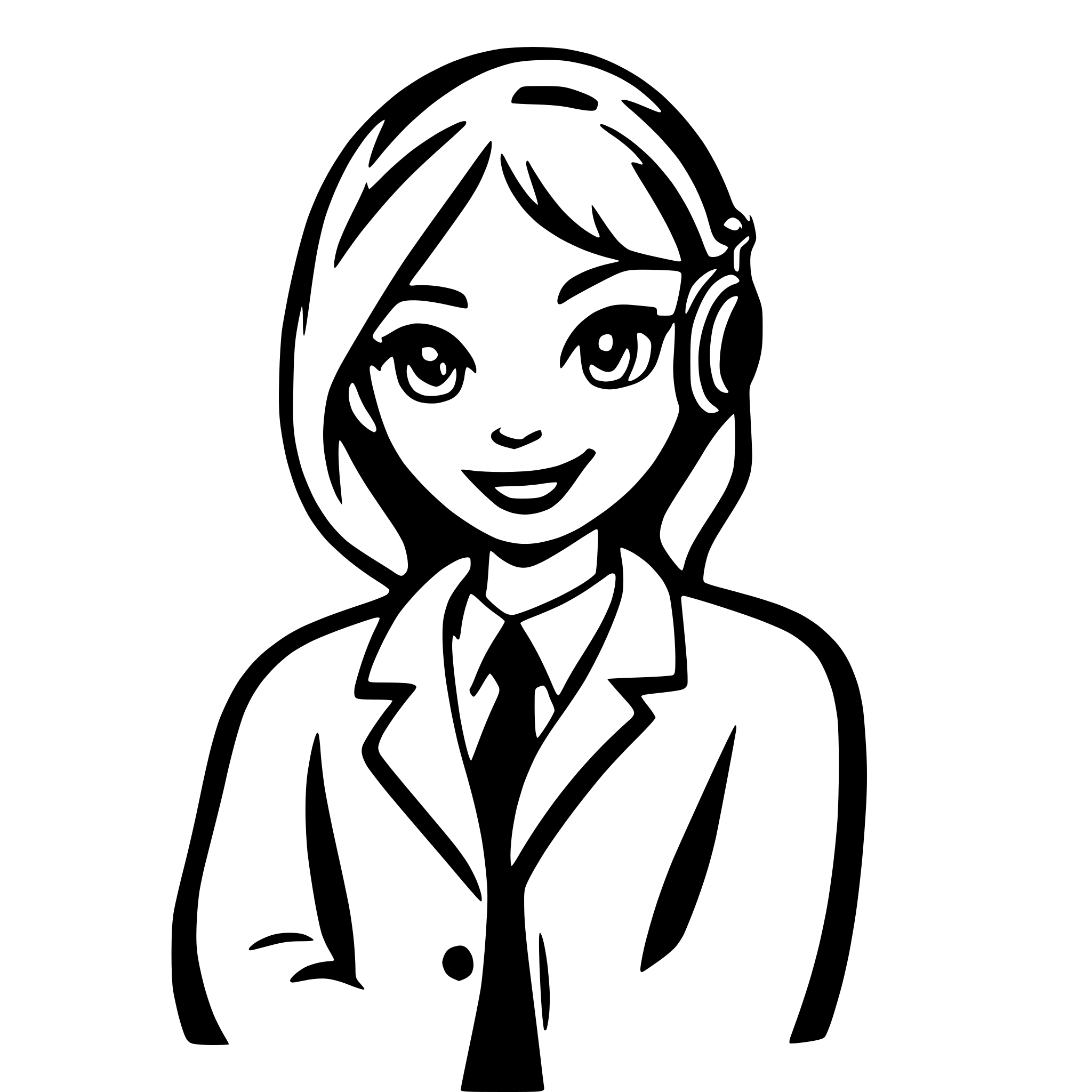 AI-generated SVG of a avatar icon for a female  receptionist