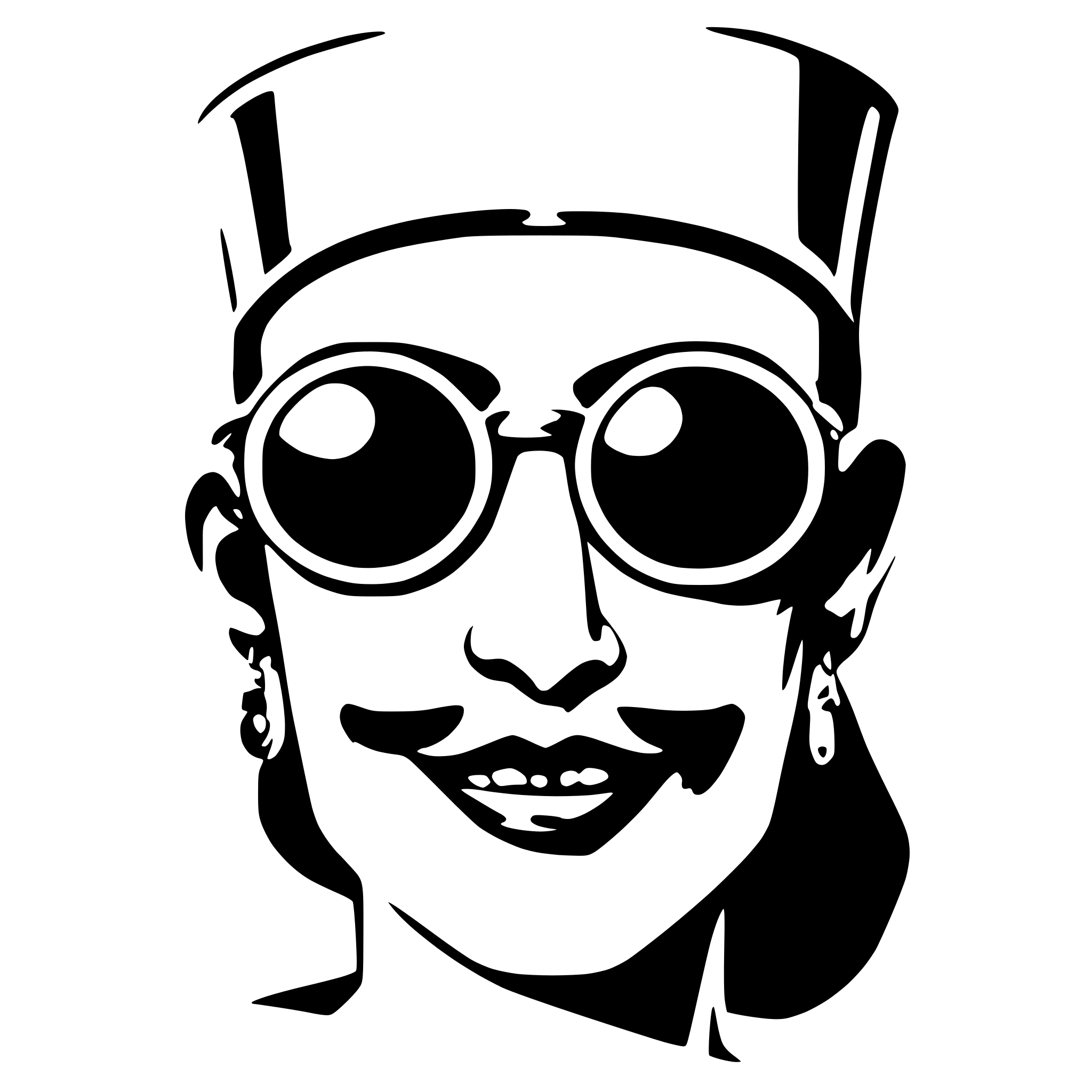 AI-generated SVG of 'genie wearing sunglasses'