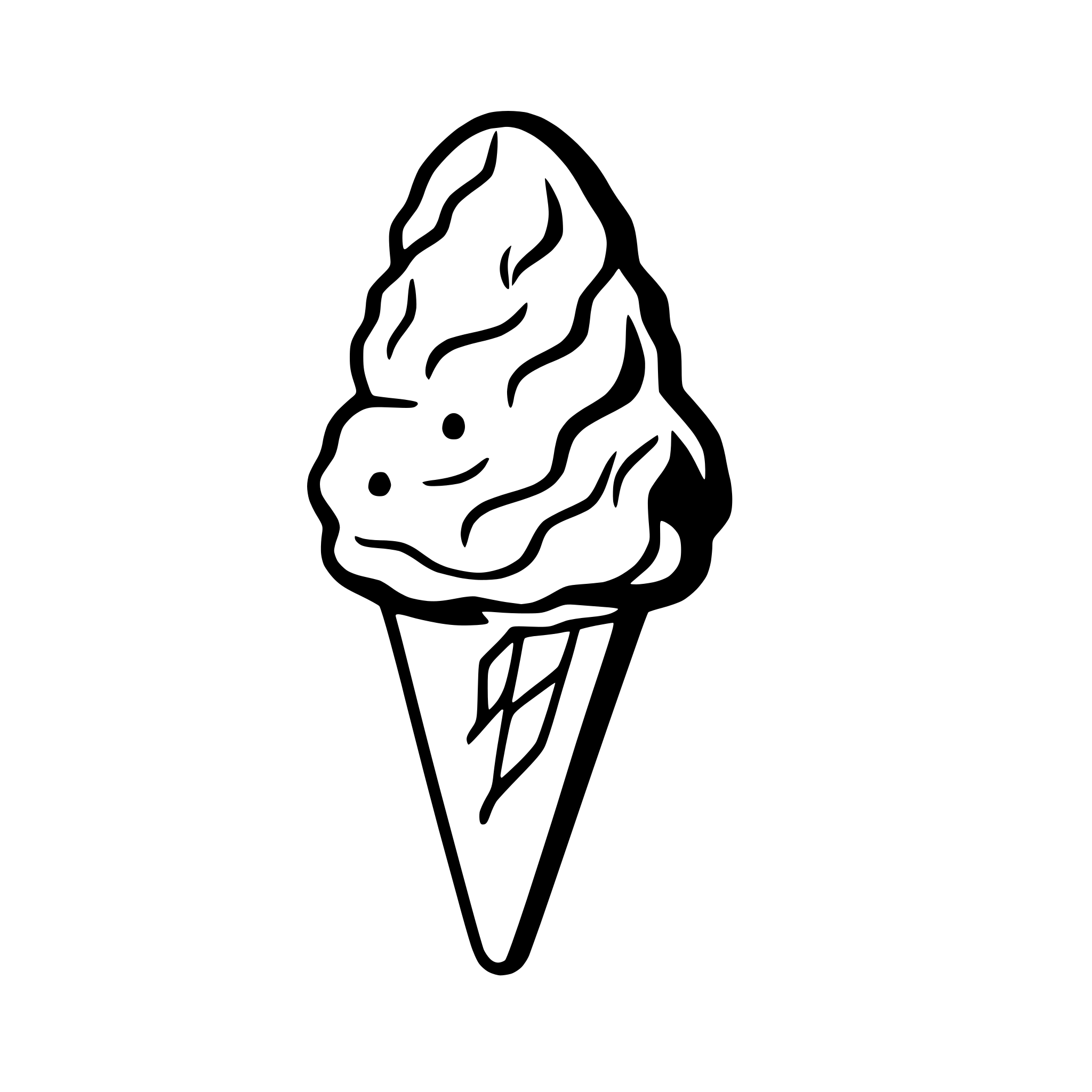 AI-generated SVG of 'ice cream cone melting'