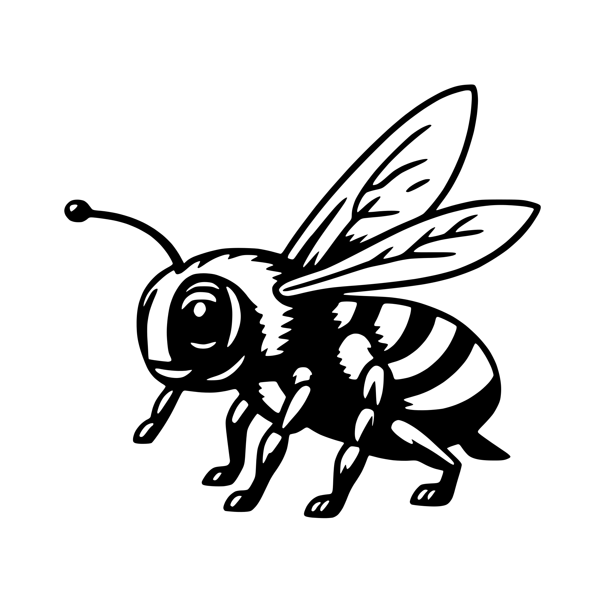 AI-generated SVG of a bee