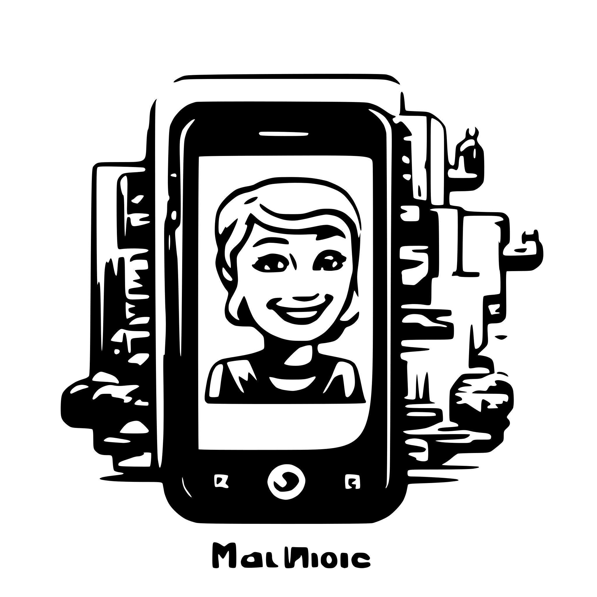 AI-generated SVG of 'app chat in phoneMobile chat app'