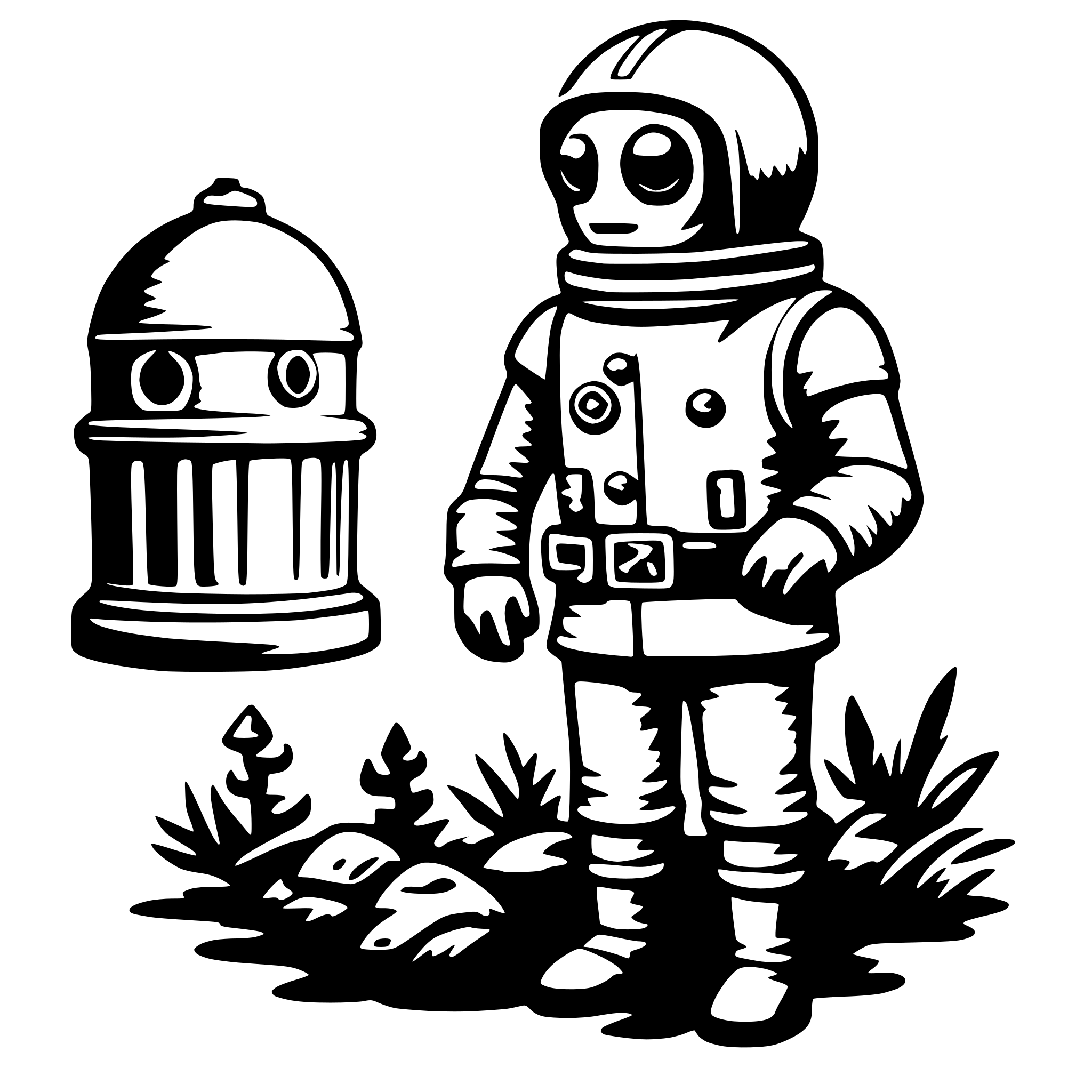 AI-generated SVG of 'deep sea diver'