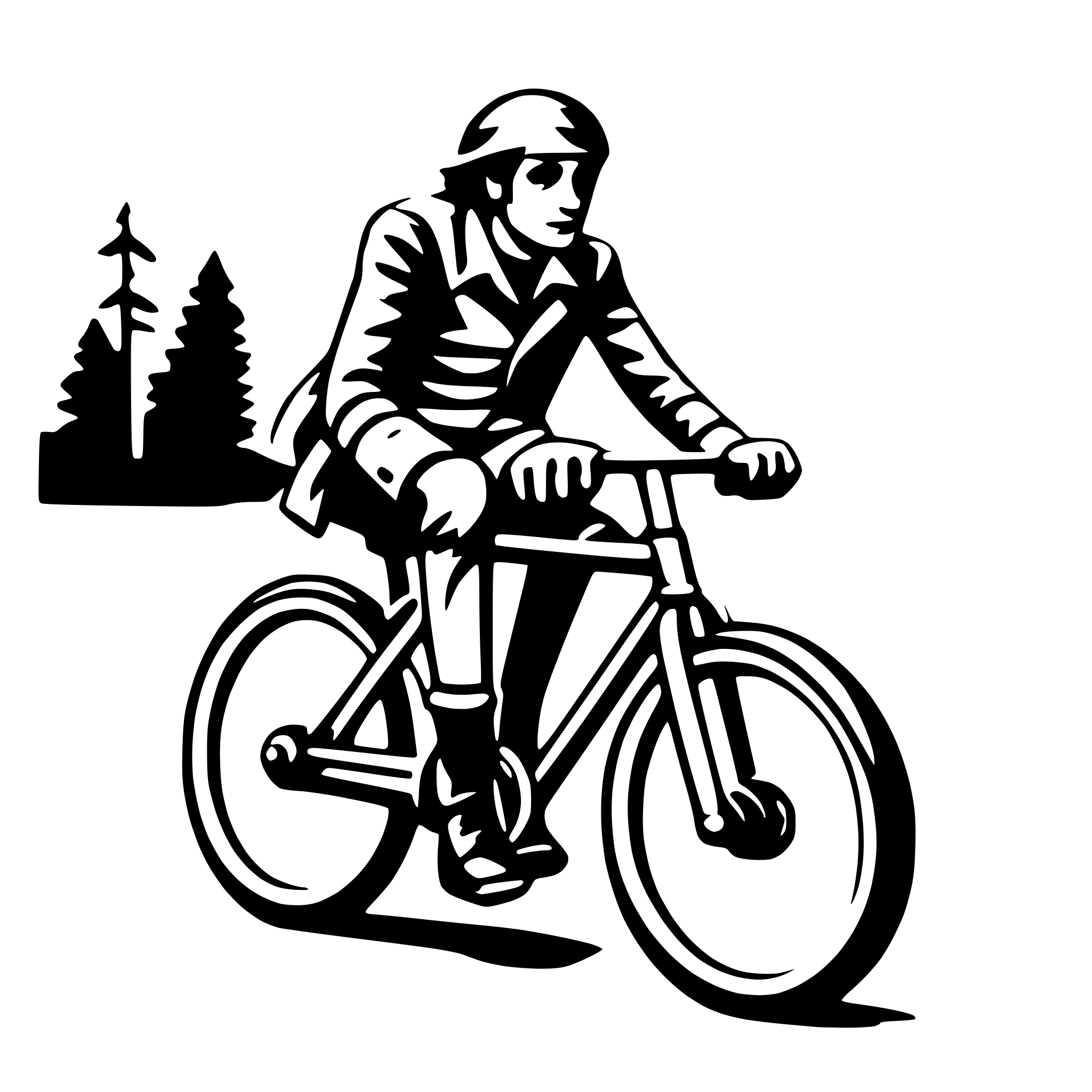 AI-generated SVG of 'bicyclist'