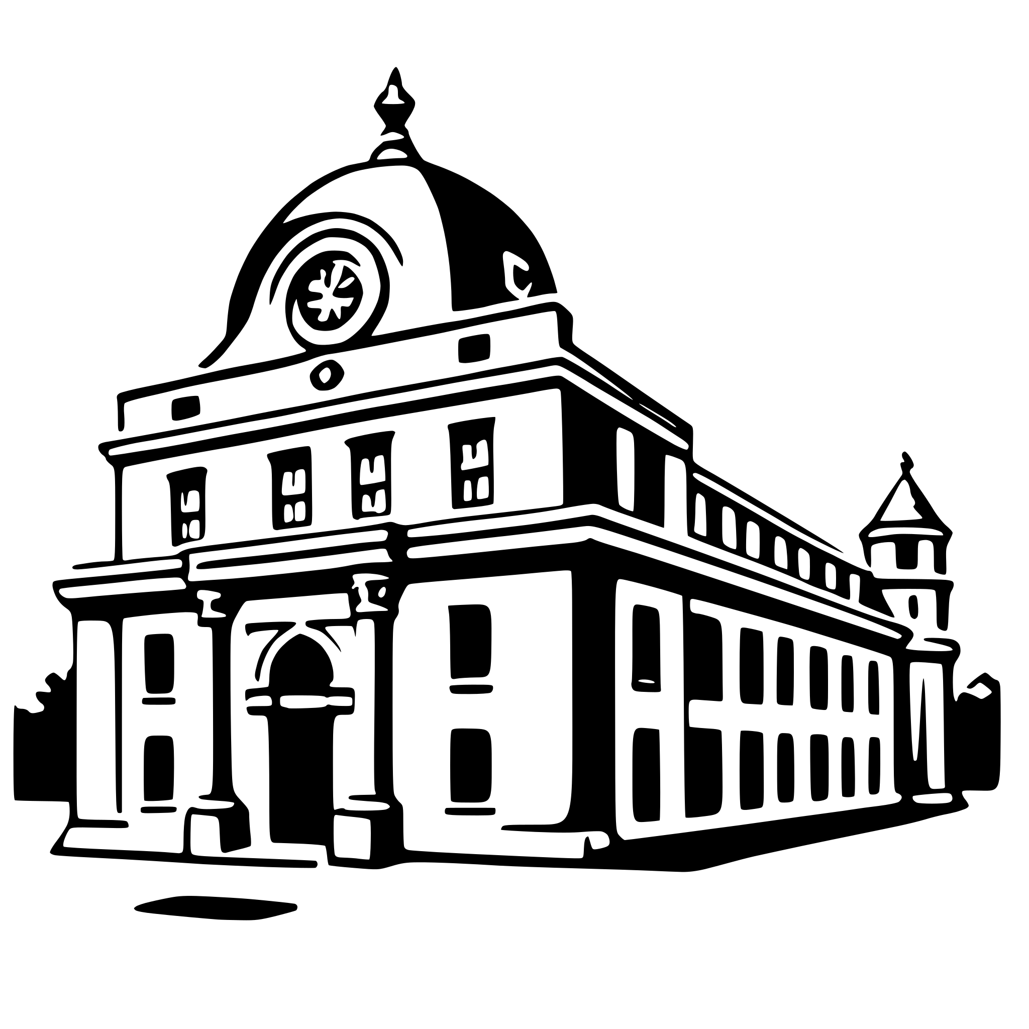 AI-generated SVG of a louvre museum