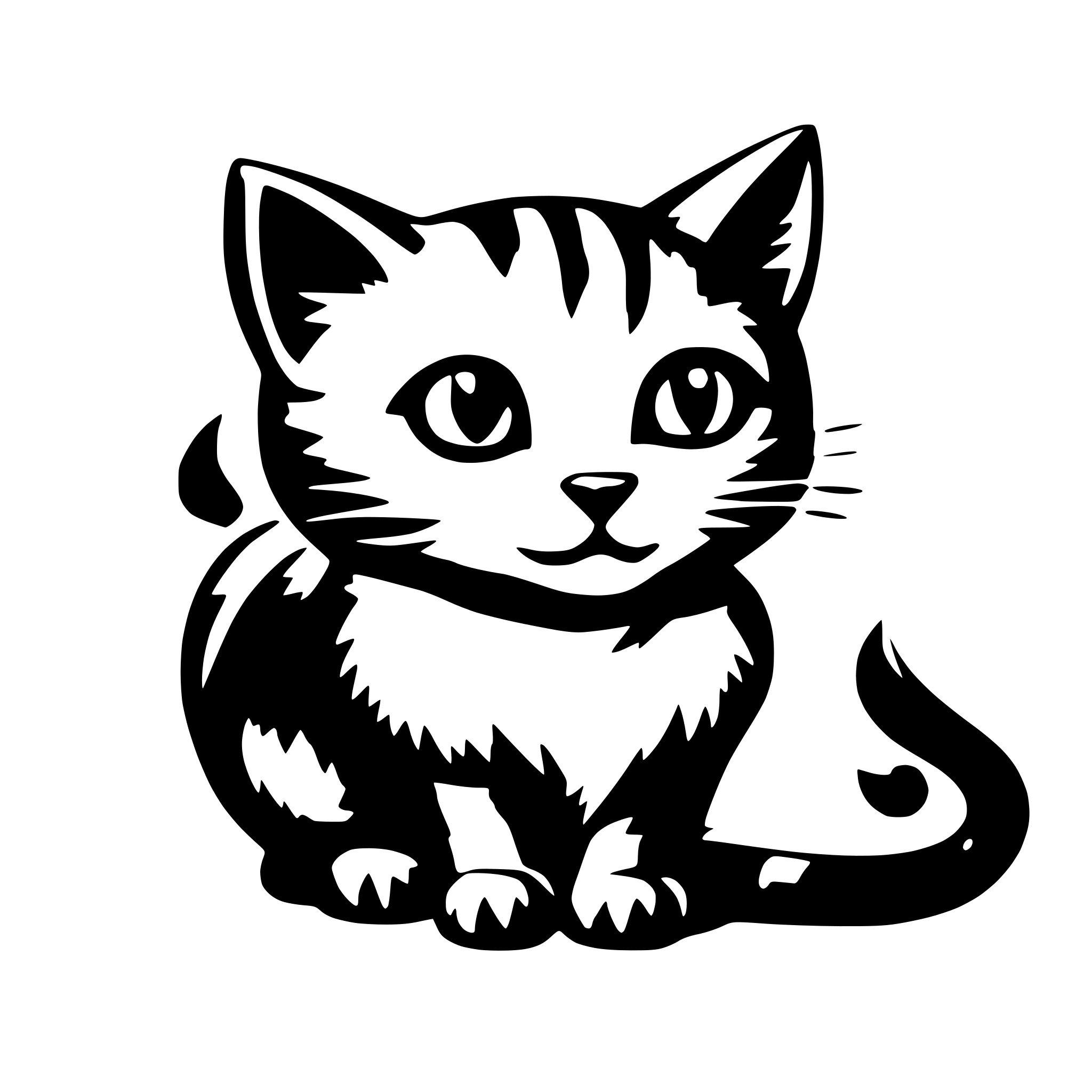 AI-generated SVG of 'a cat'