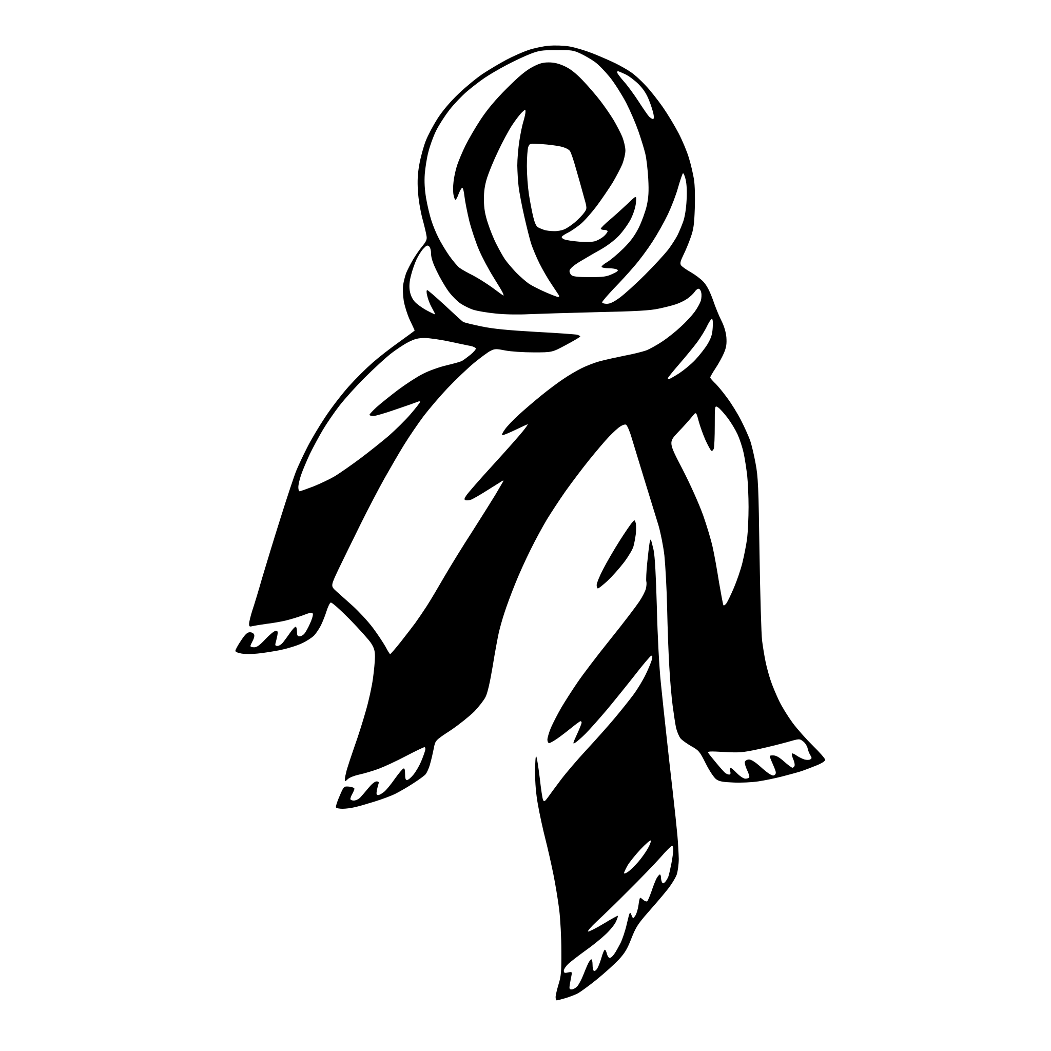 AI-generated SVG of a scarf