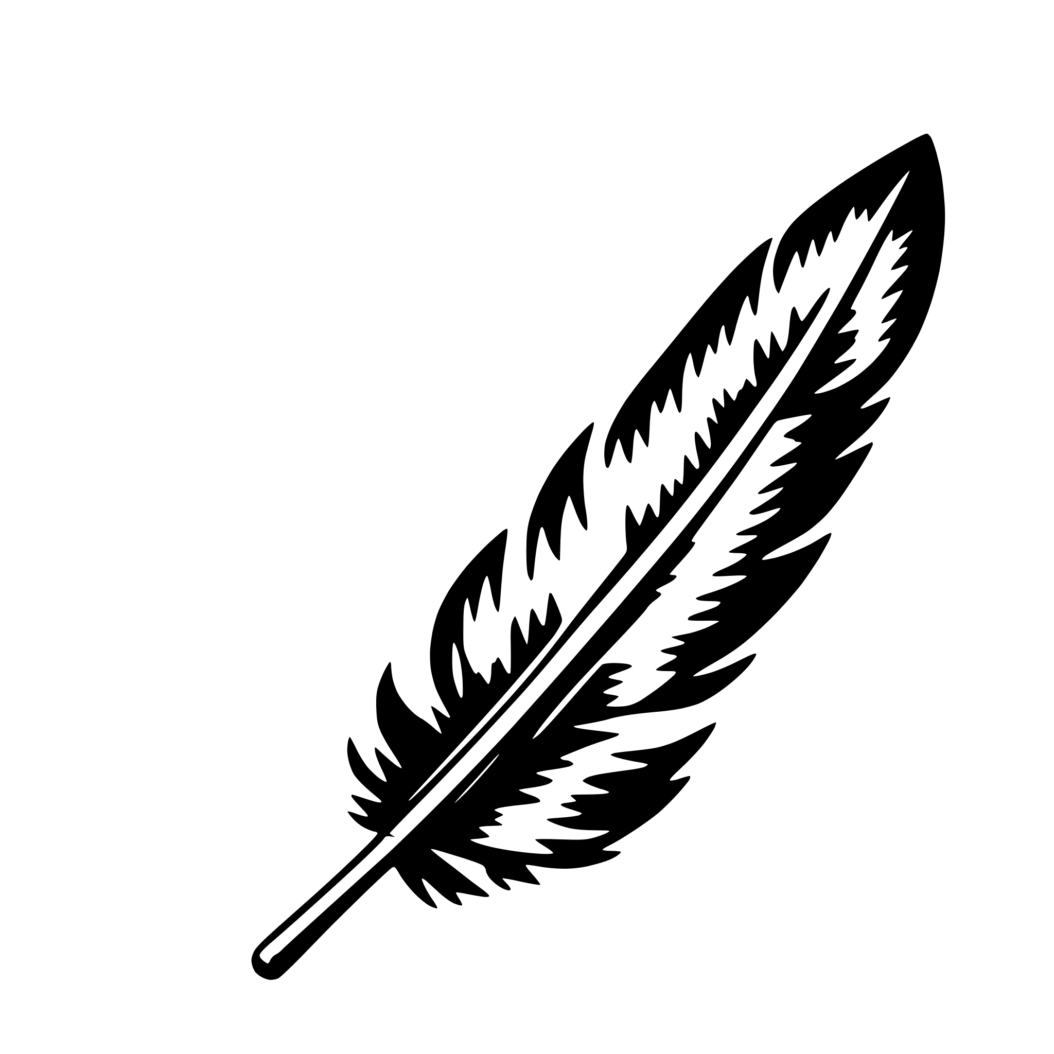 AI-generated SVG of 'feather and ink'