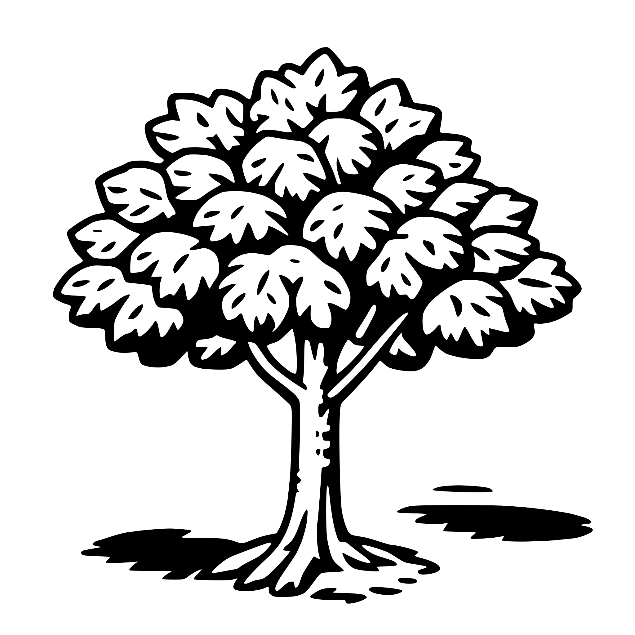 AI-generated SVG of 'mulberry tree'