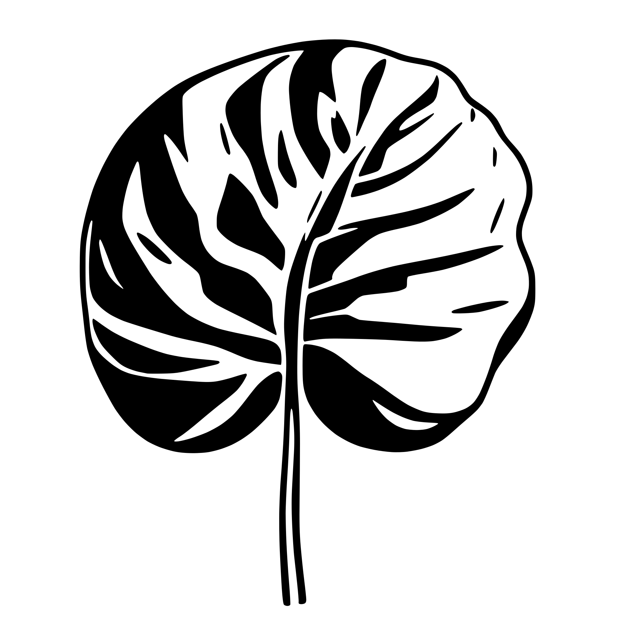 AI-generated SVG of 'monstera leaf'