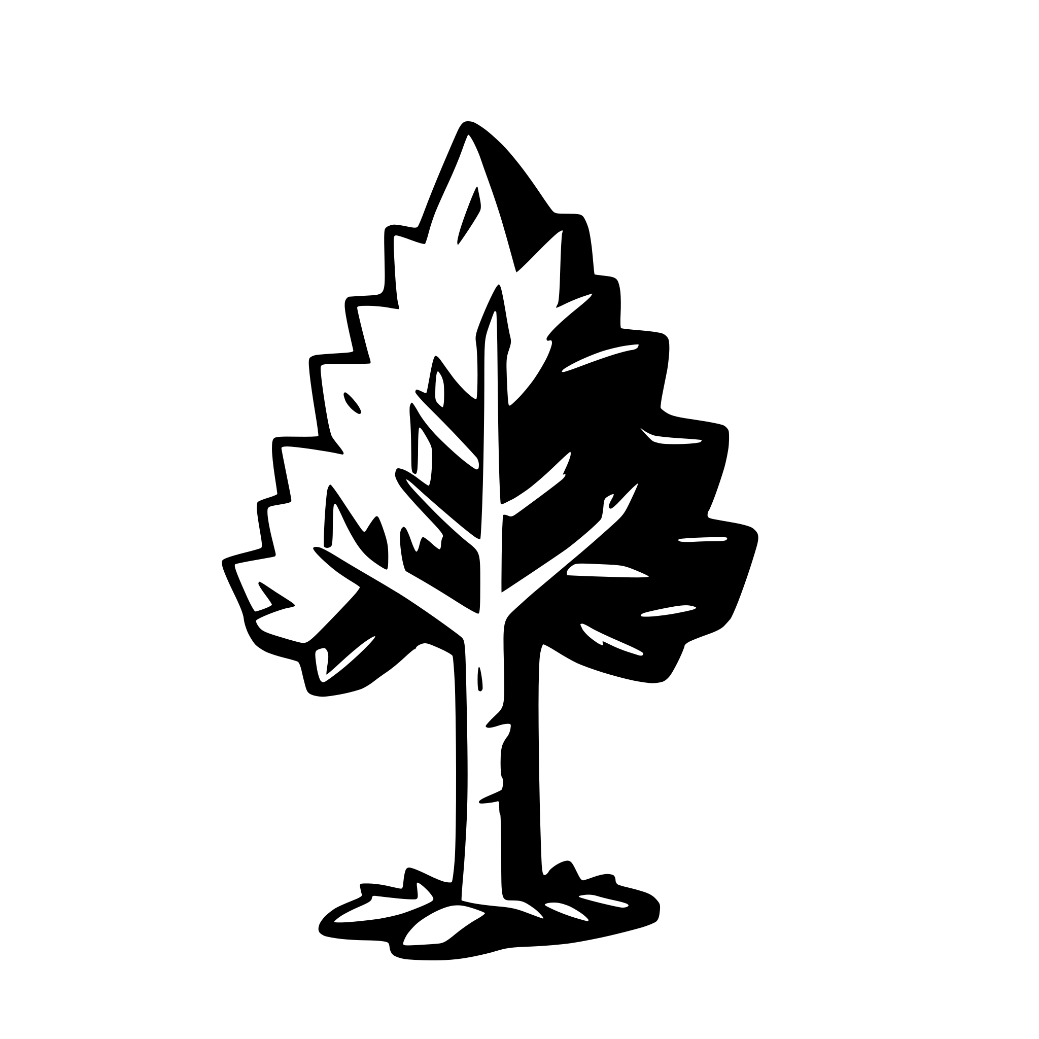 AI-generated SVG of 'tree struck by lightning'