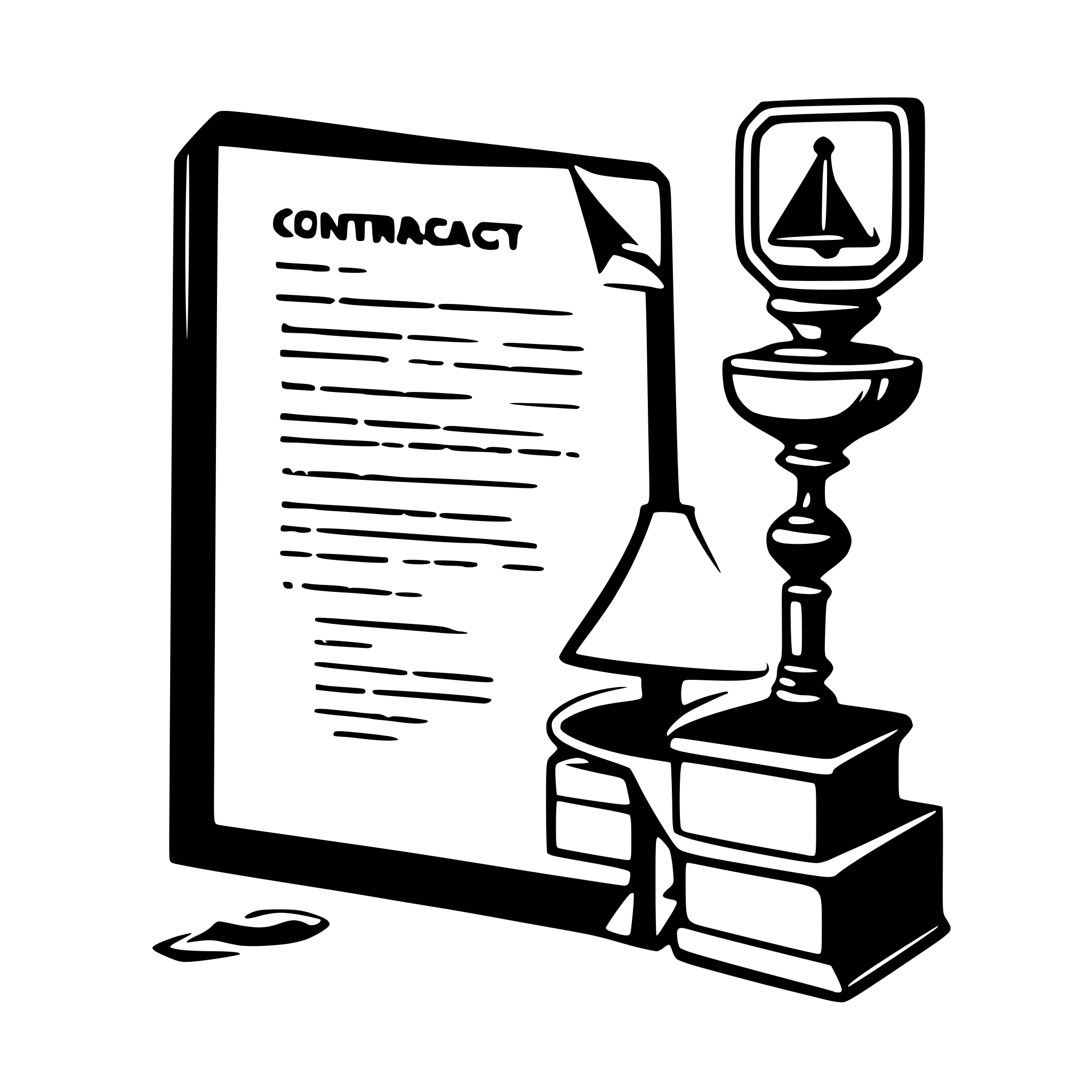 AI-generated SVG of a legal contract workflow builder