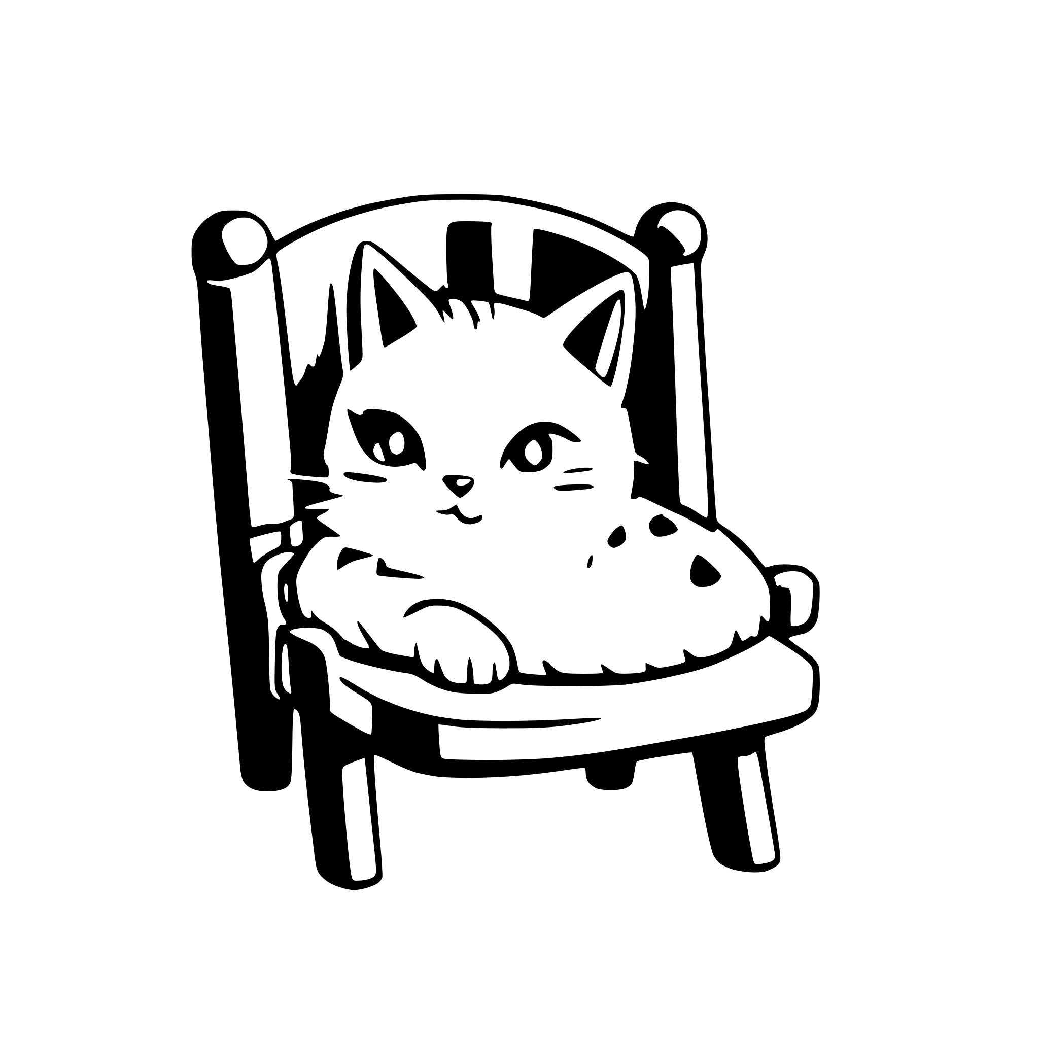 AI-generated SVG of a the cat sleeps on the chair