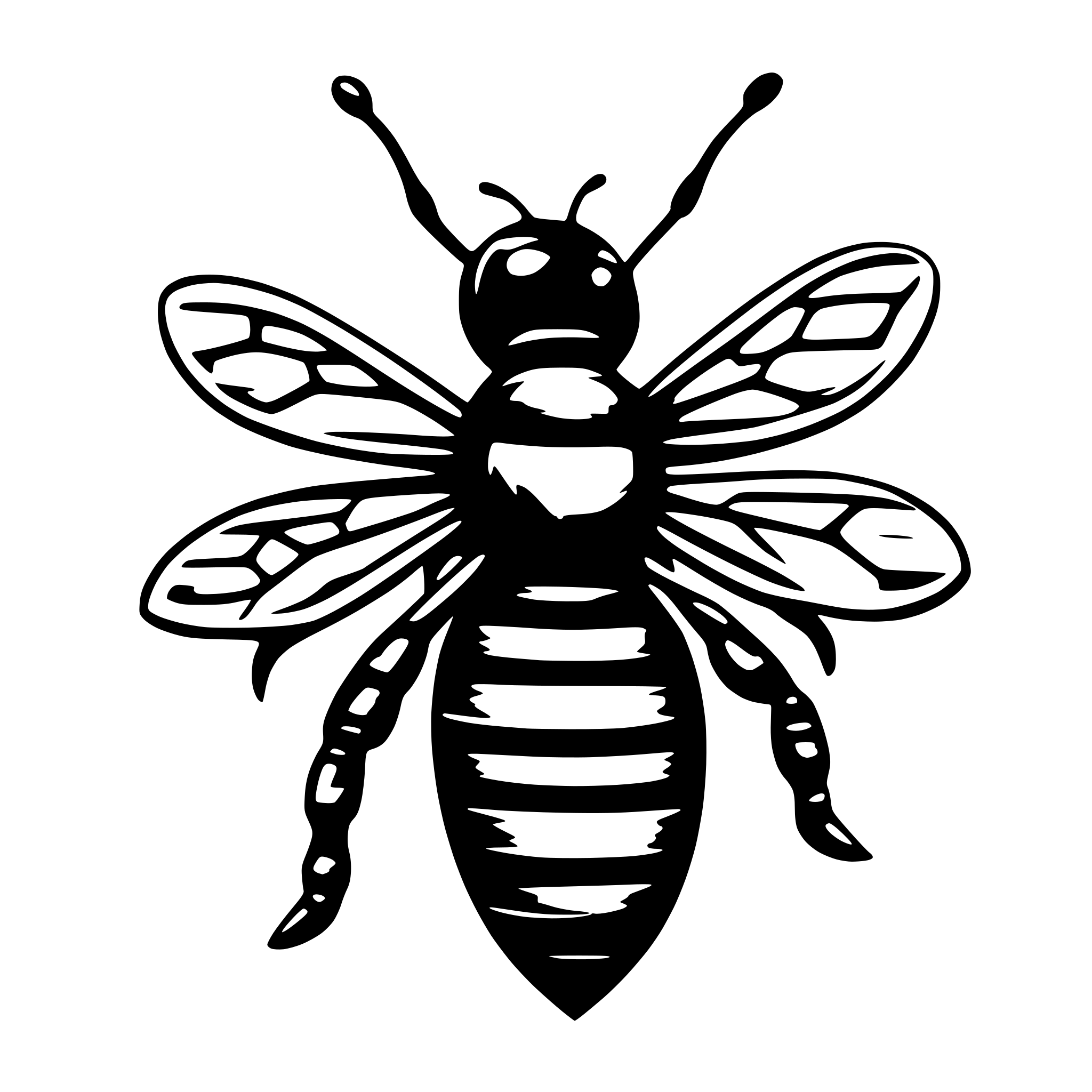 AI-generated SVG of 'bee make the abdomen a syringe'