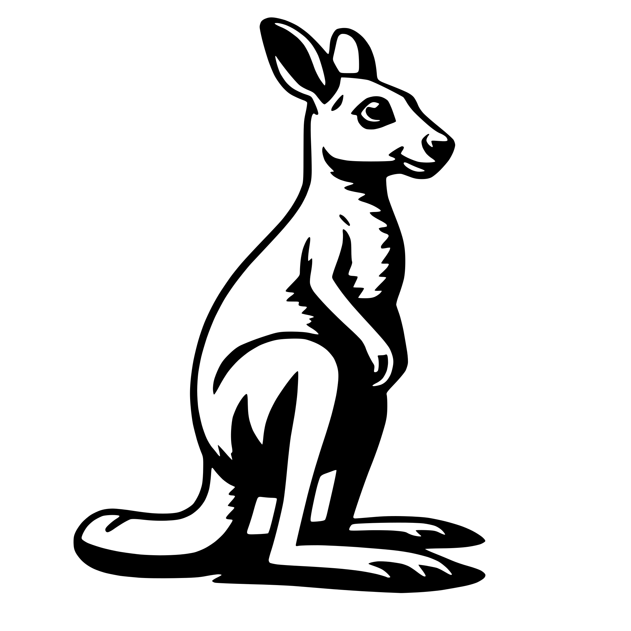 AI-generated SVG of a kangaroo