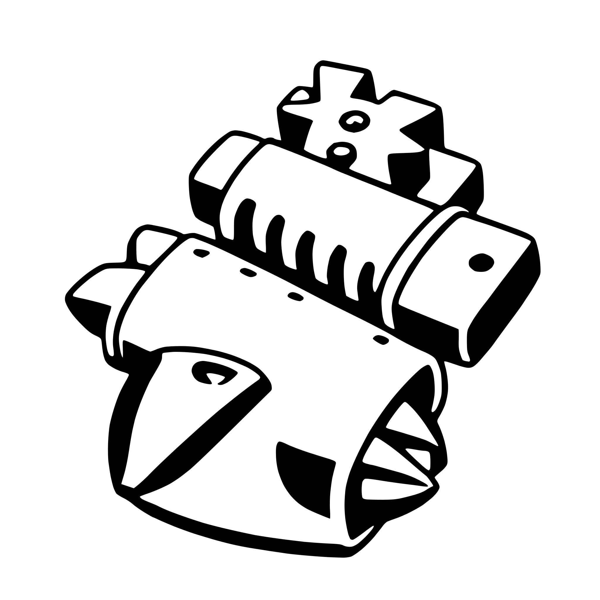 The SVG shows a stylized, black and white illustration of a rocket launcher with two rockets. The launcher has a cylindrical body with a pointed nose and a series of fins along its length. The rockets are depicted with a pointed nose and a cylindrical body, and they are positioned vertically, one on top of the other, suggesting they are ready to be launched. The launcher and rockets are designed in a simplistic, cartoon-like style, with no intricate details or shading. 