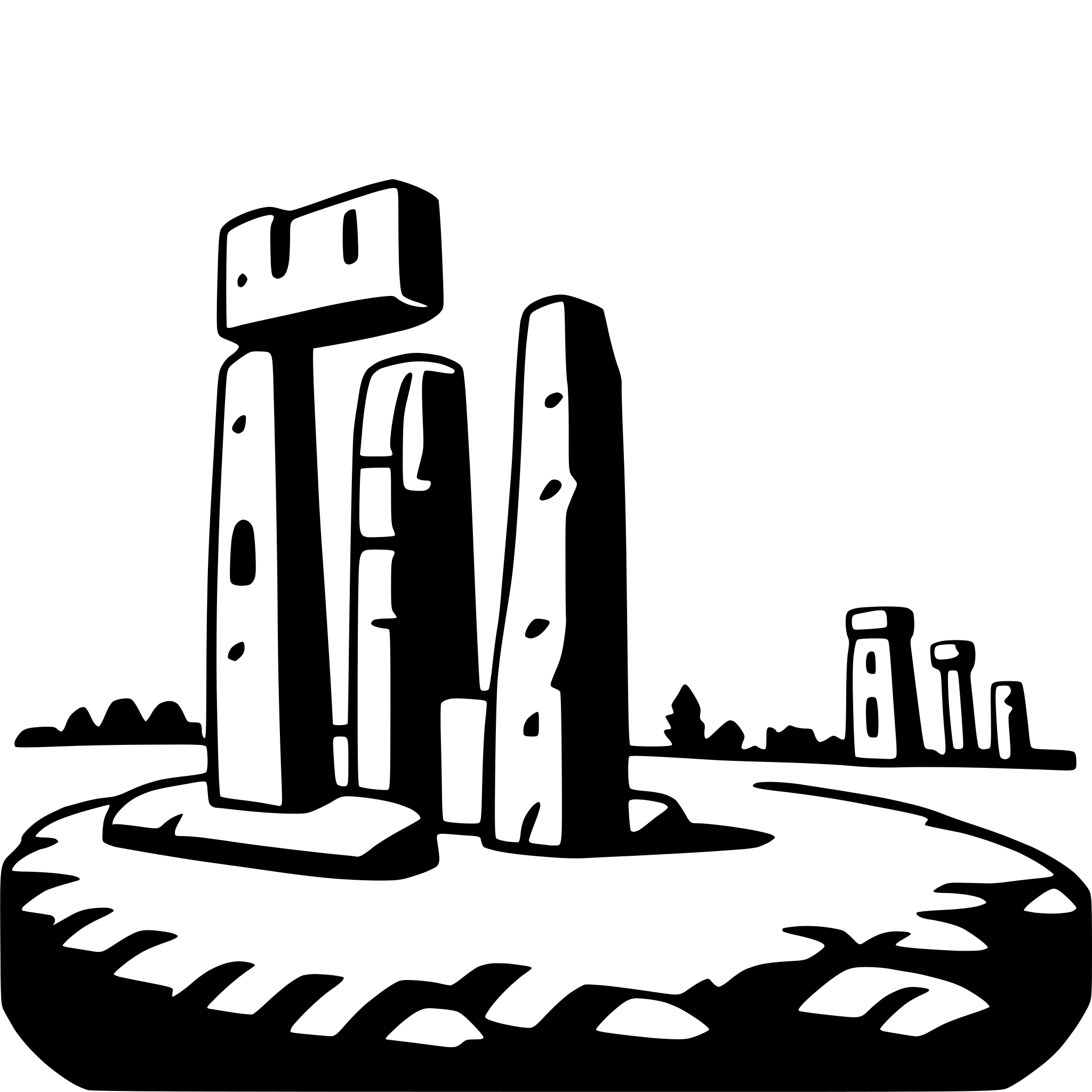 AI-generated SVG of 'stonehenge'