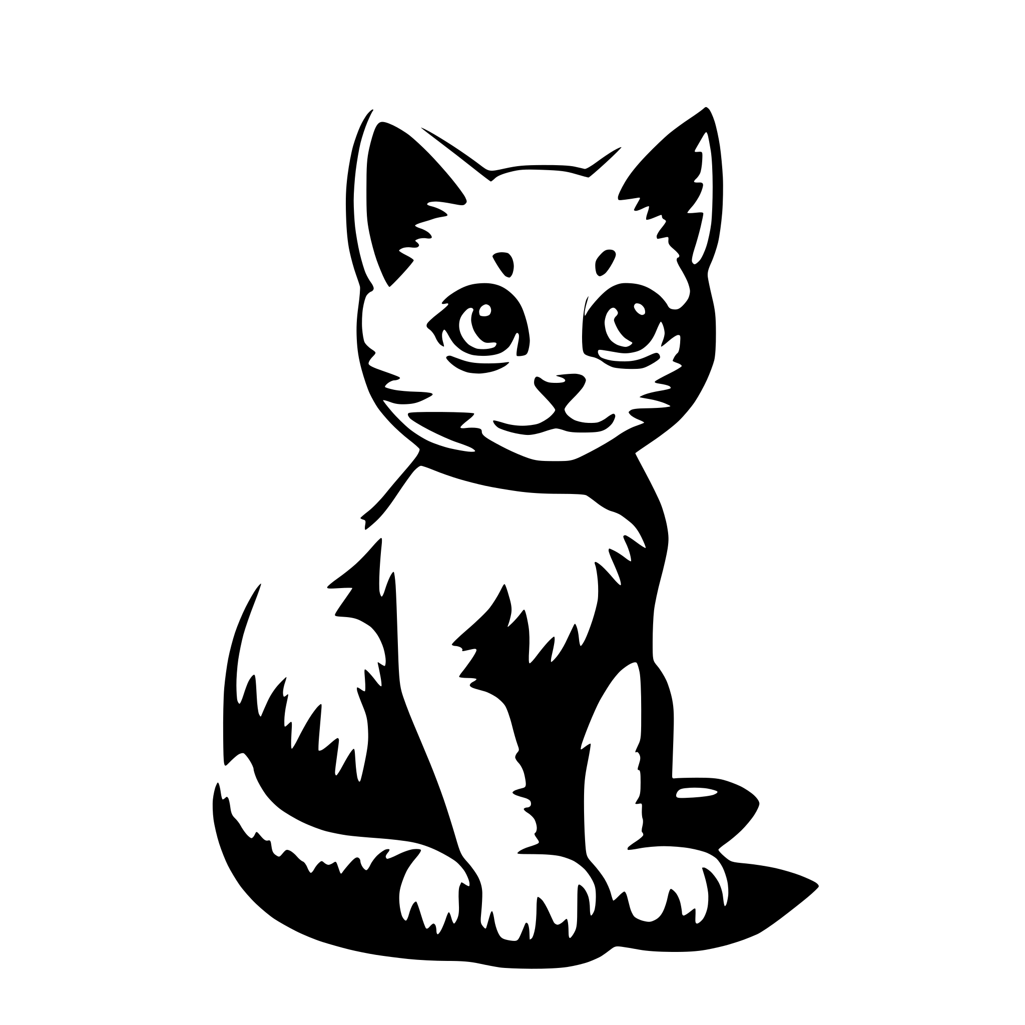 AI-generated SVG of a cute kitten