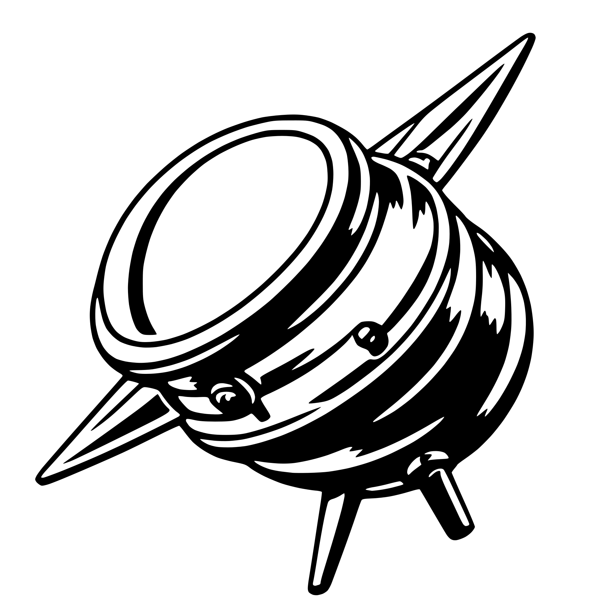 AI-generated SVG of a satellite orbiting
