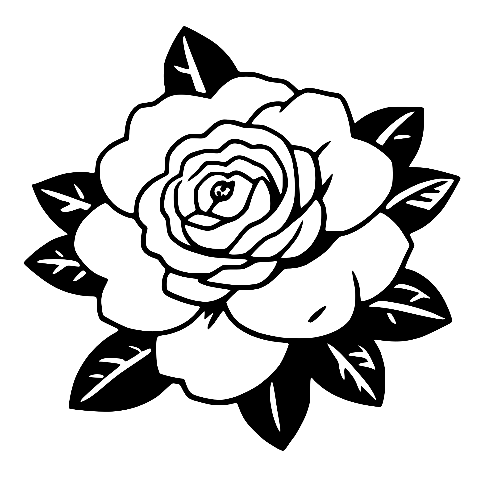 AI-generated SVG of 'camellia'