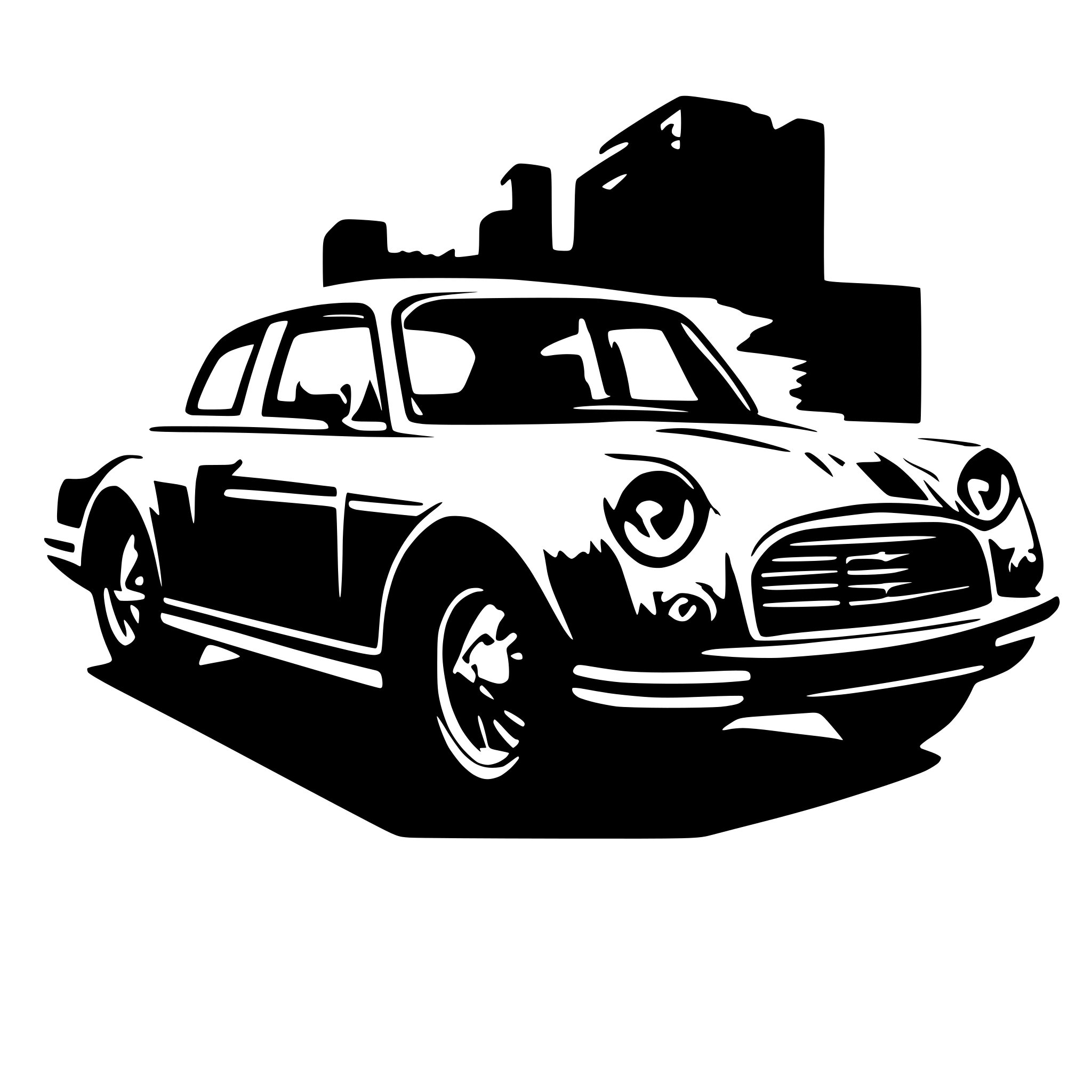 AI-generated SVG of 'Clear gold car siluette'