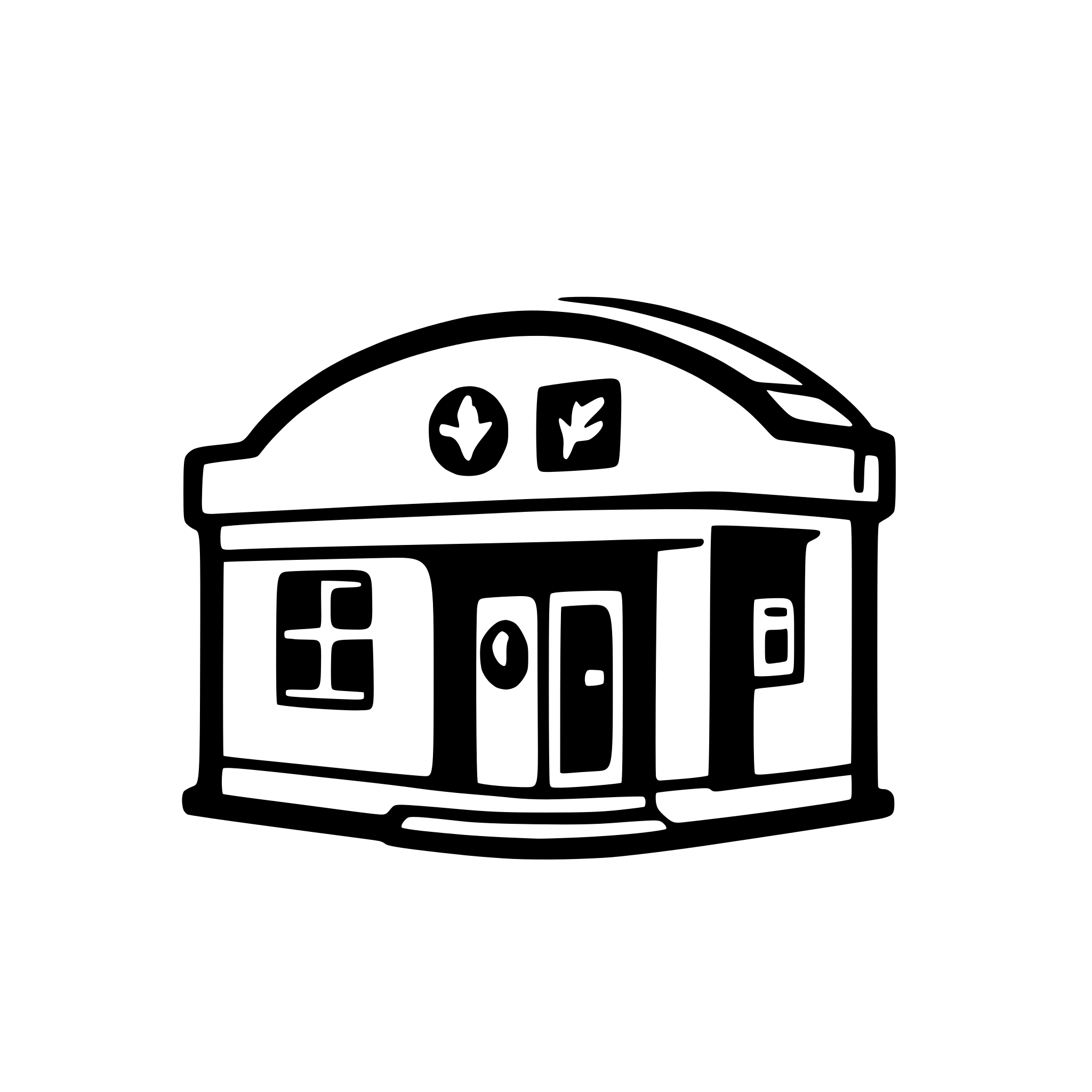 AI-generated SVG of a small manufacturing building, front view