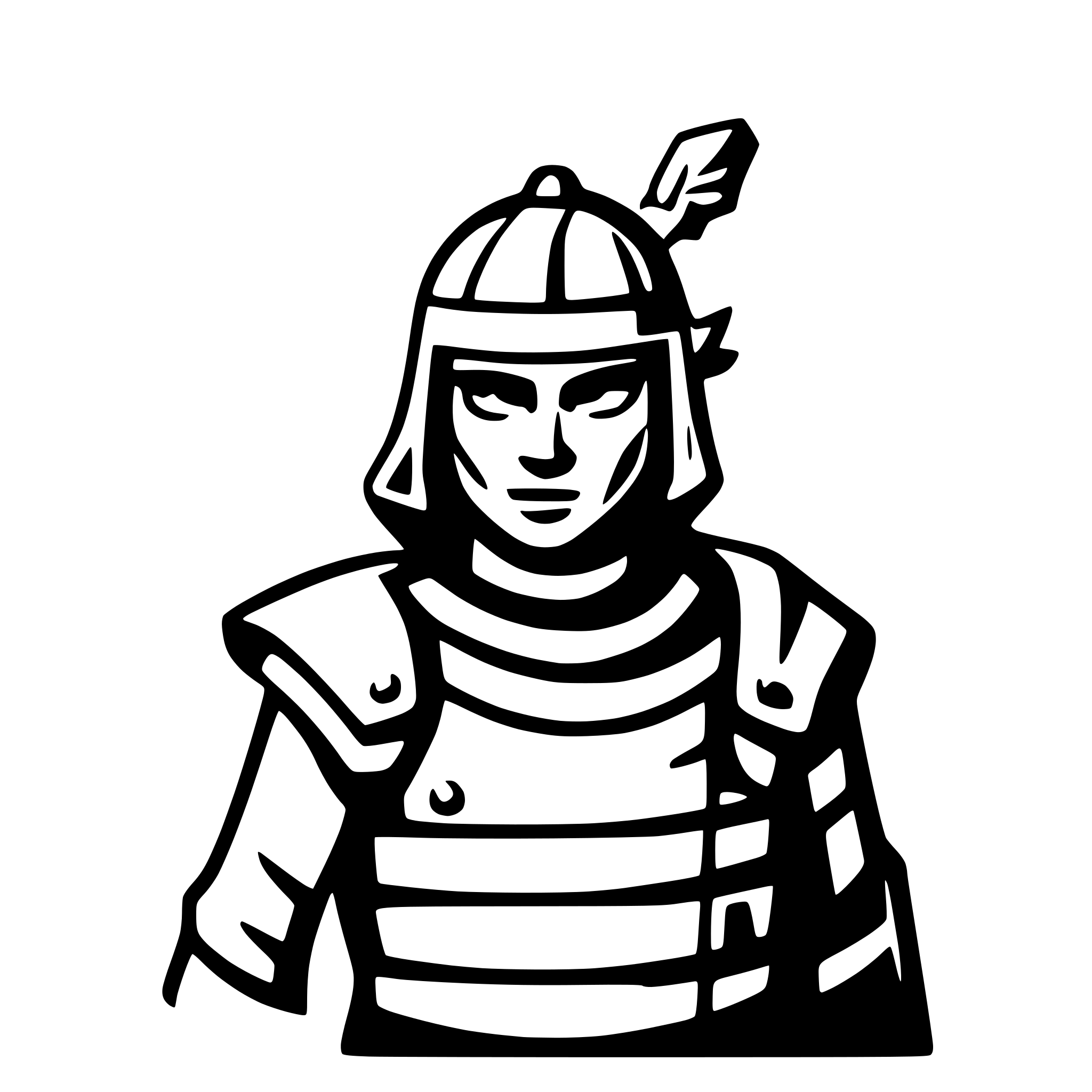 AI-generated SVG of a samurai armor suitable for a samurai warrior for a video game