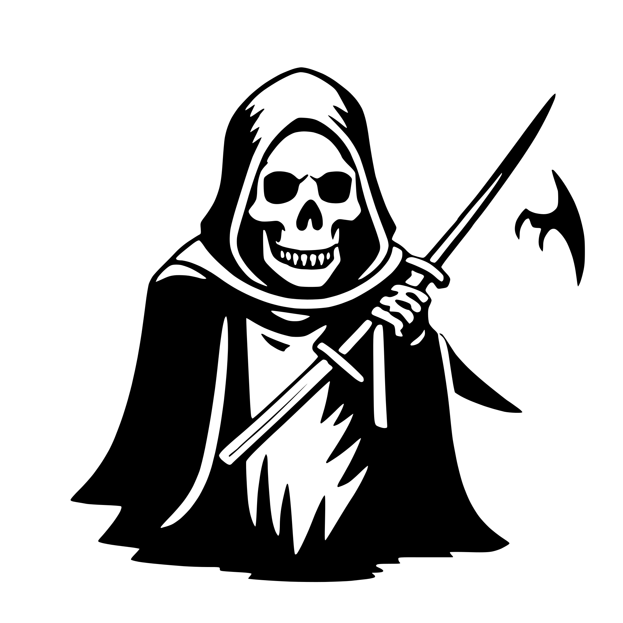 AI-generated SVG of 'grim reaper'