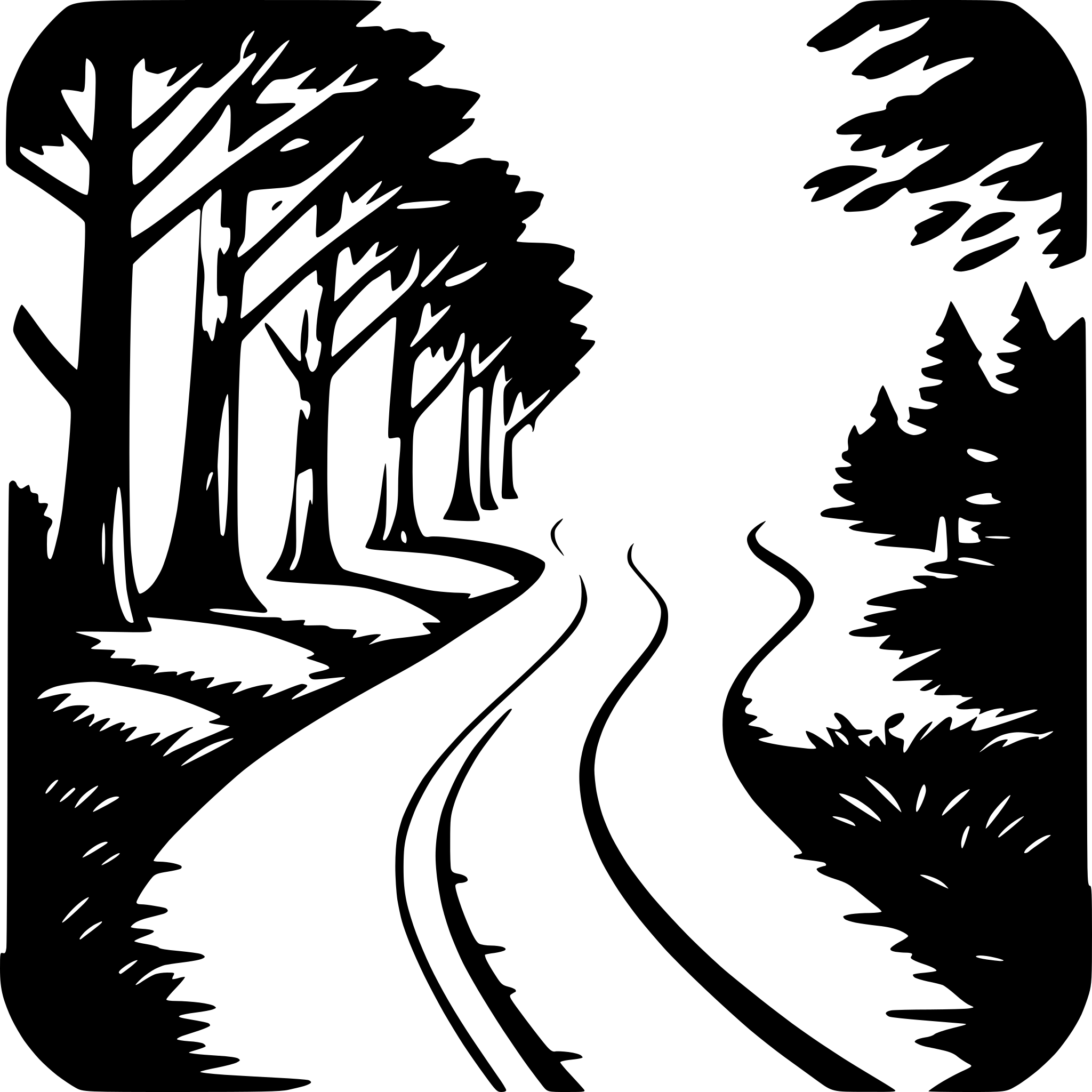 AI-generated SVG of a forest path