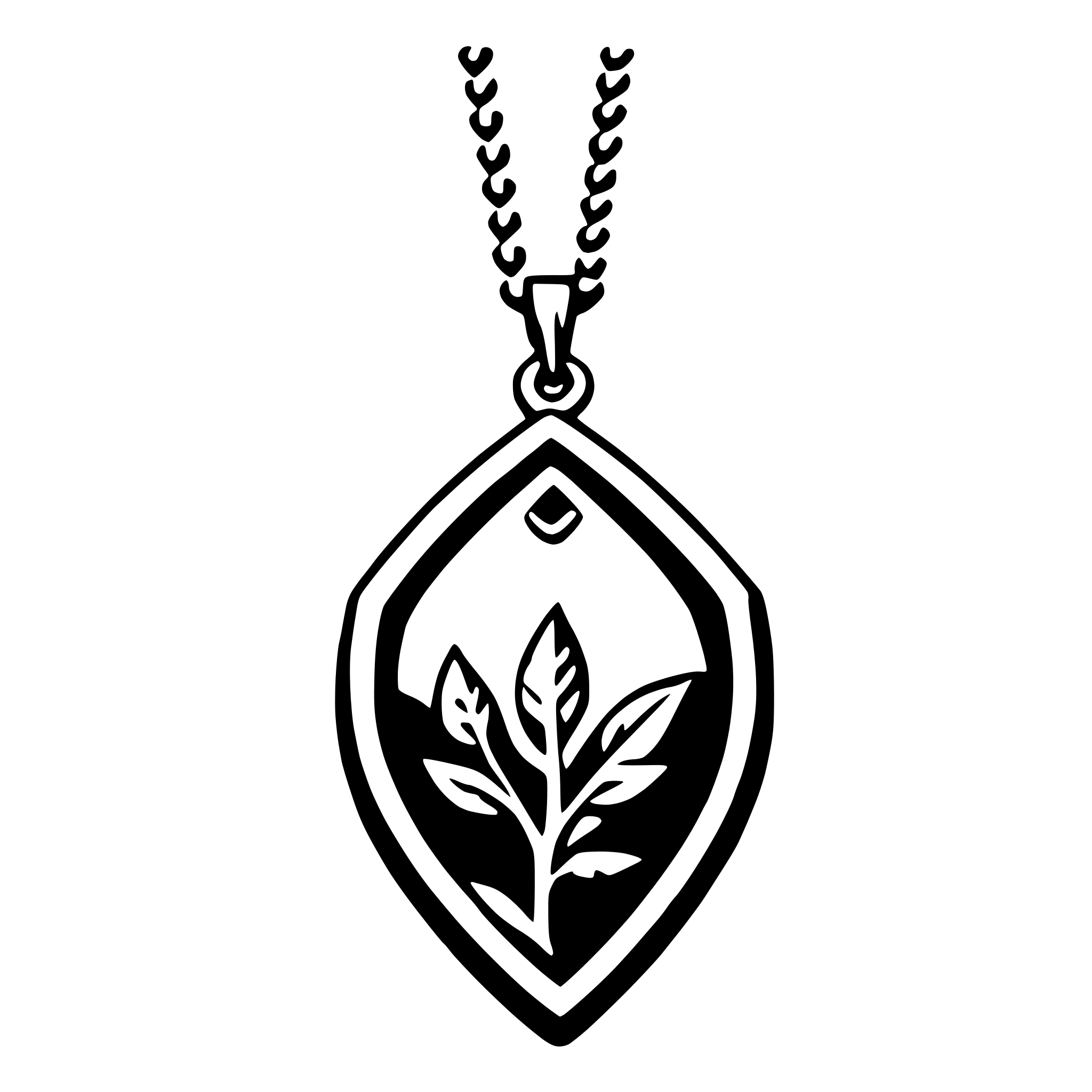 AI-generated SVG of 'pendant'