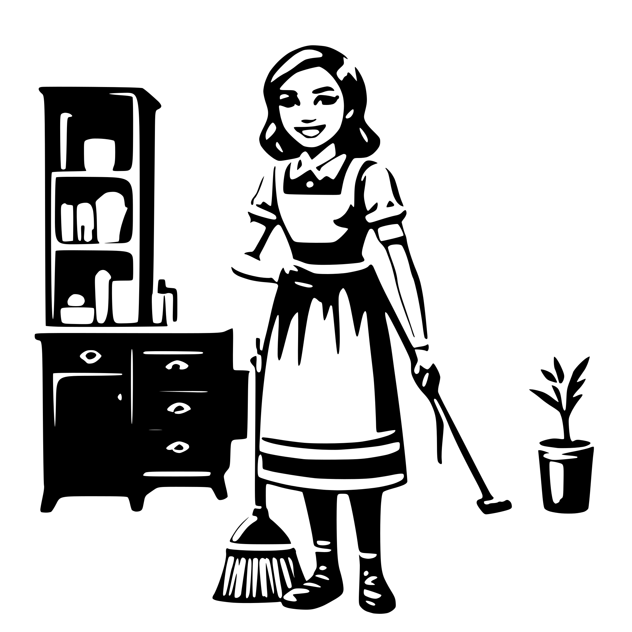 AI-generated SVG of 'house cleaner'