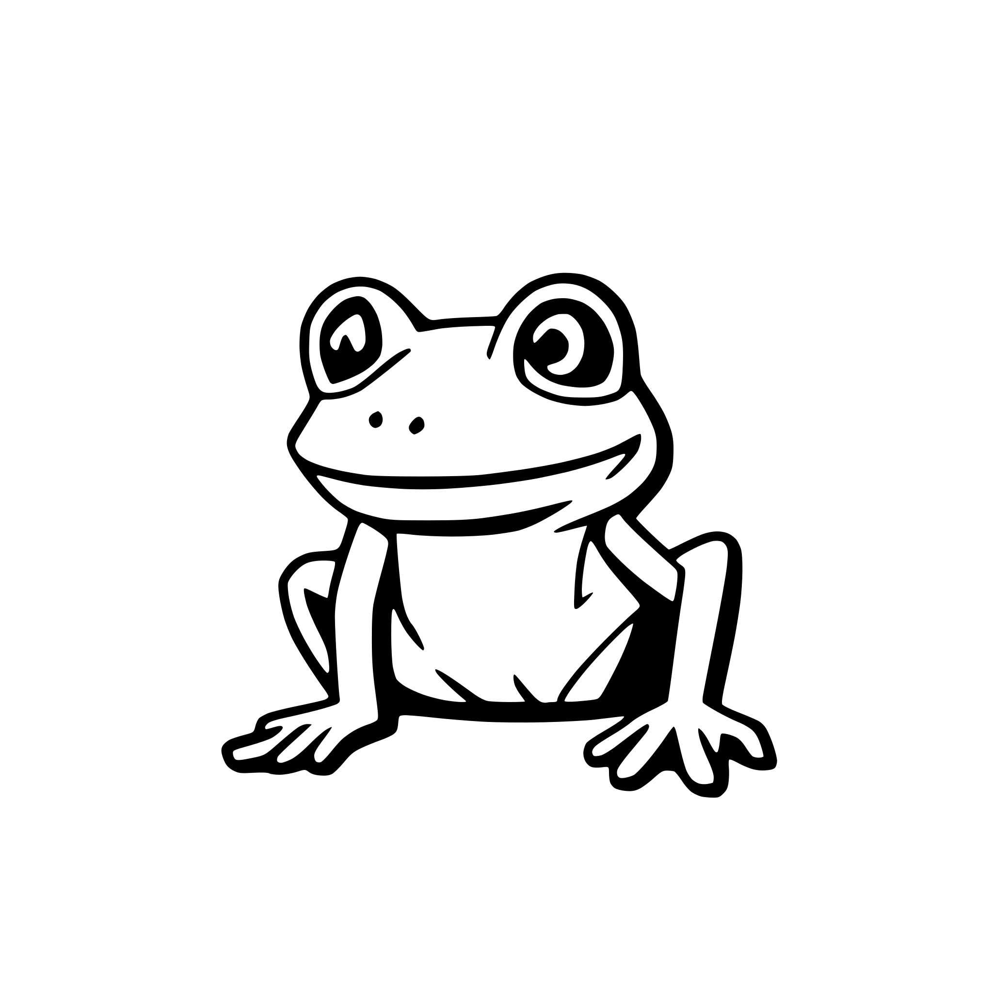 AI-generated SVG of a frog