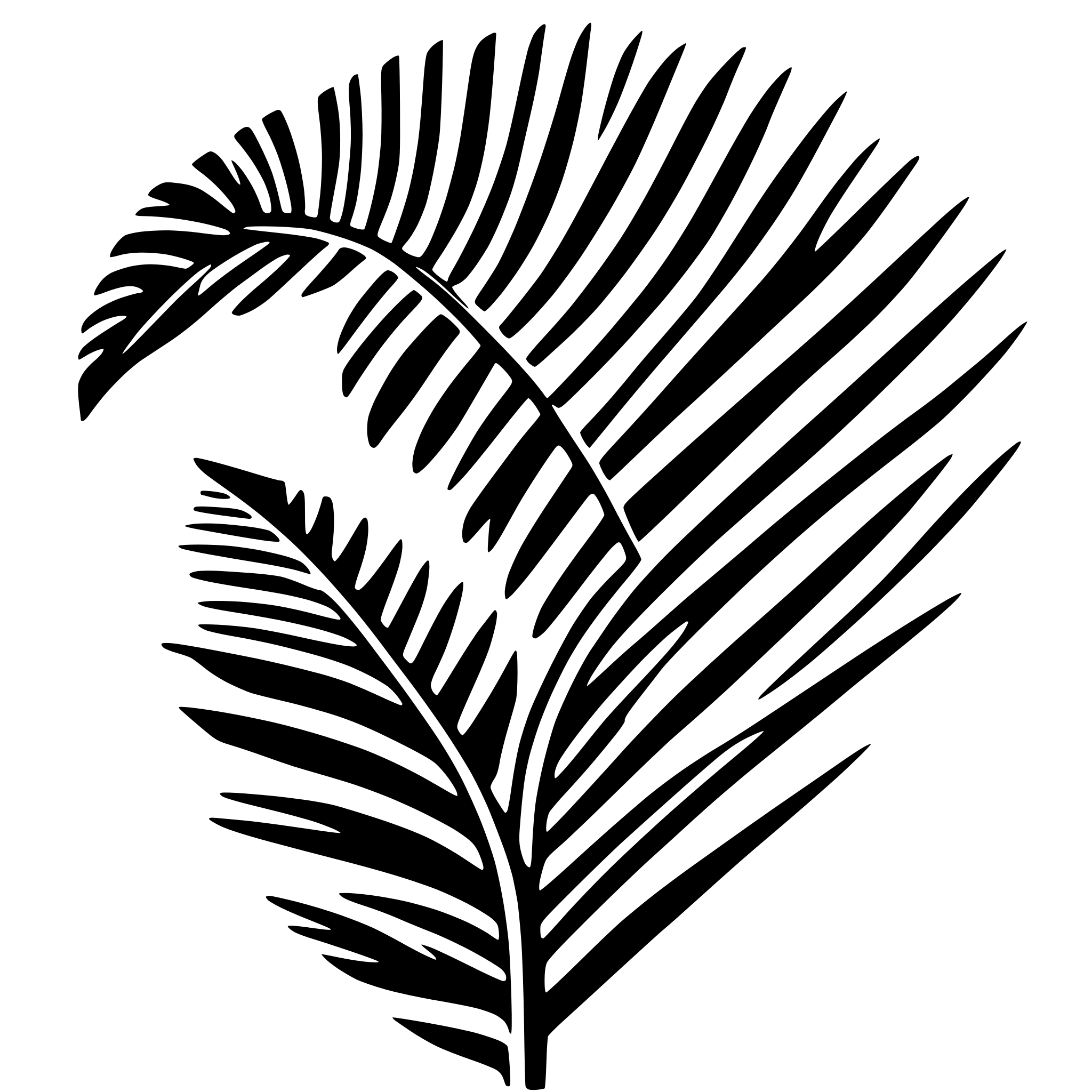 AI-generated SVG of a palm frond