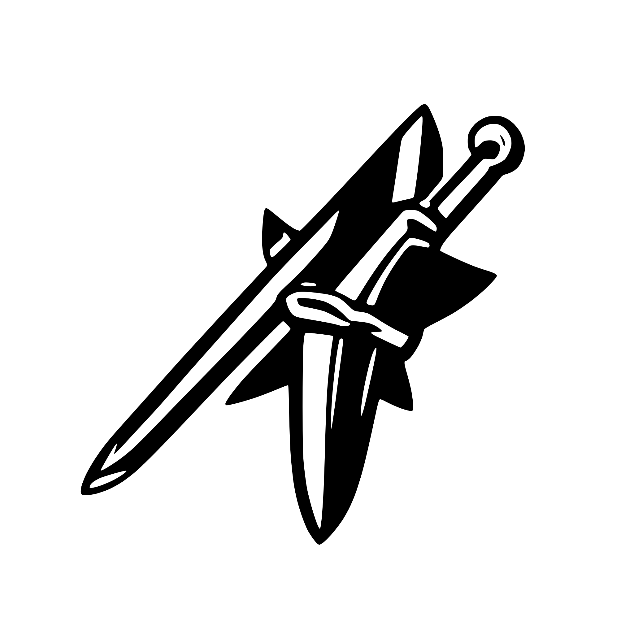 AI-generated SVG of a single color sword
