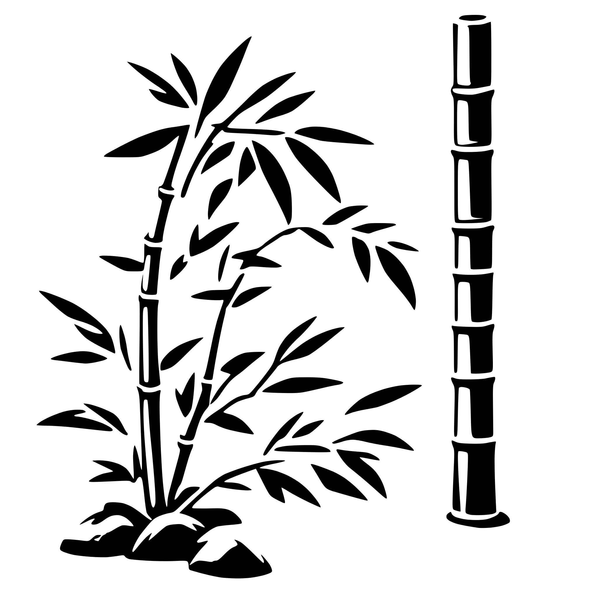 AI-generated SVG of a Bamboo, Japanese style