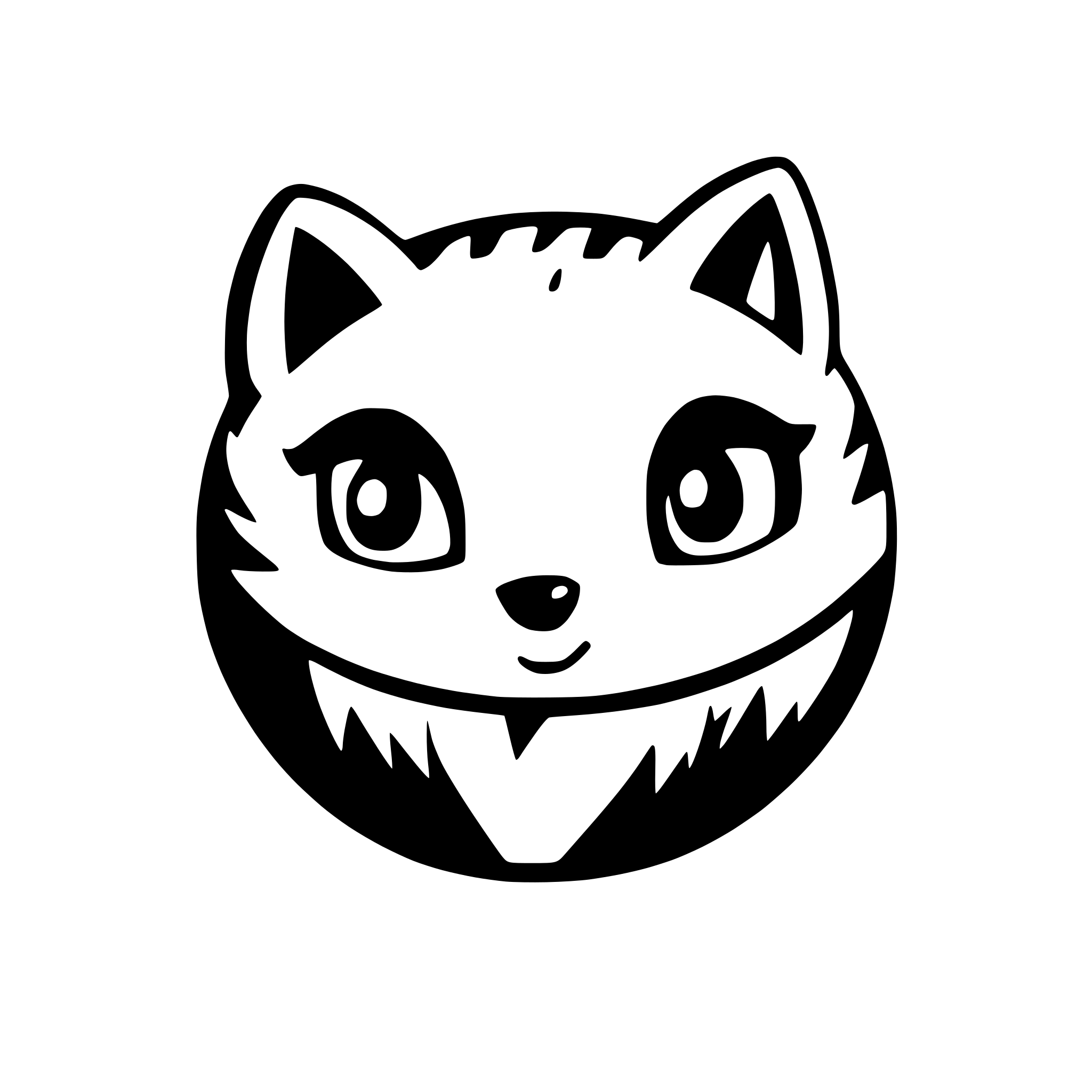 AI-generated SVG of a round fox face