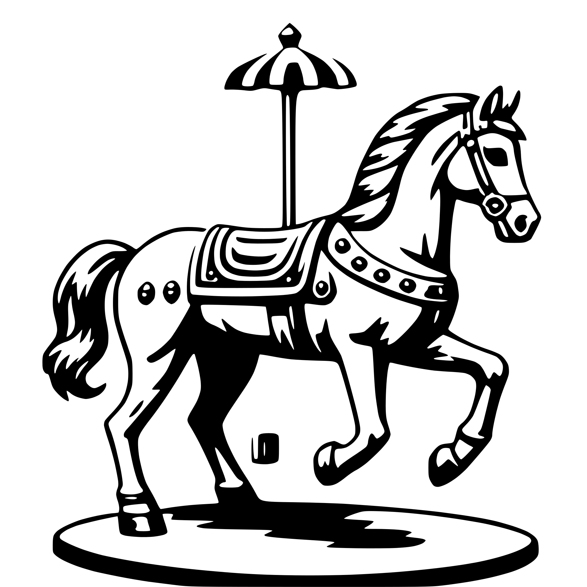 AI-generated SVG of a carousel horse