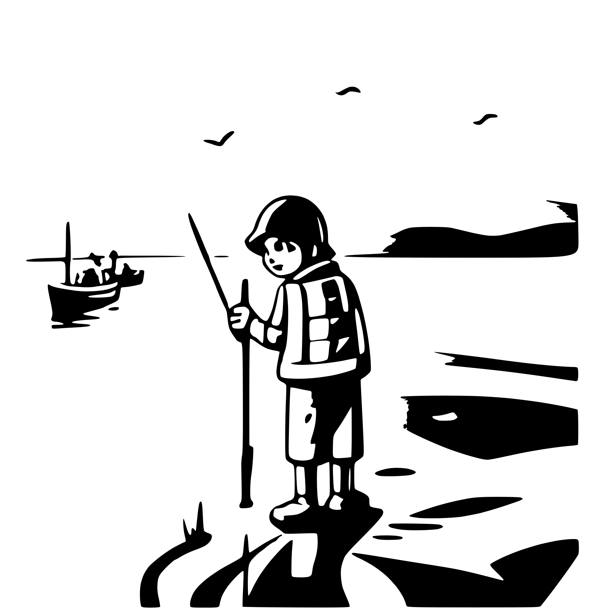 AI-generated SVG of 'people fishing on the ocean'
