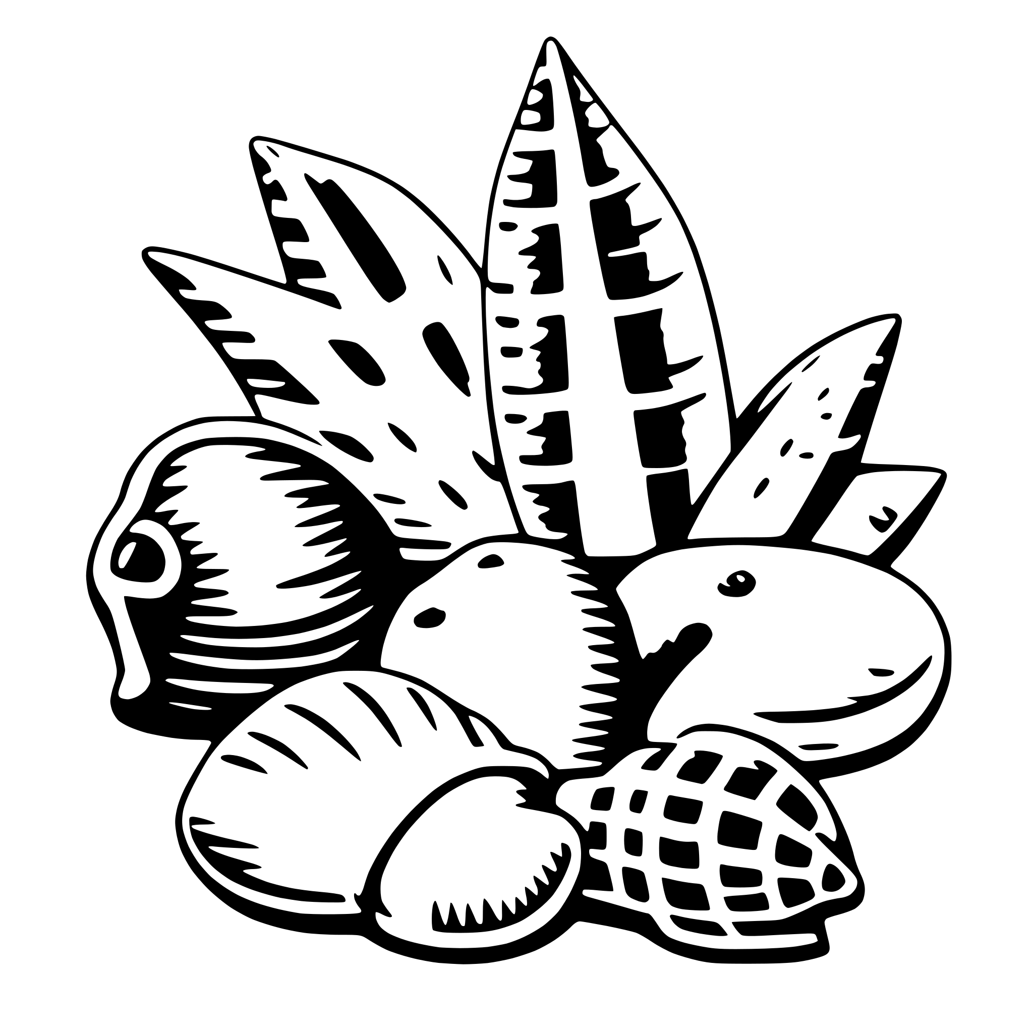 AI-generated SVG of a seashell collection