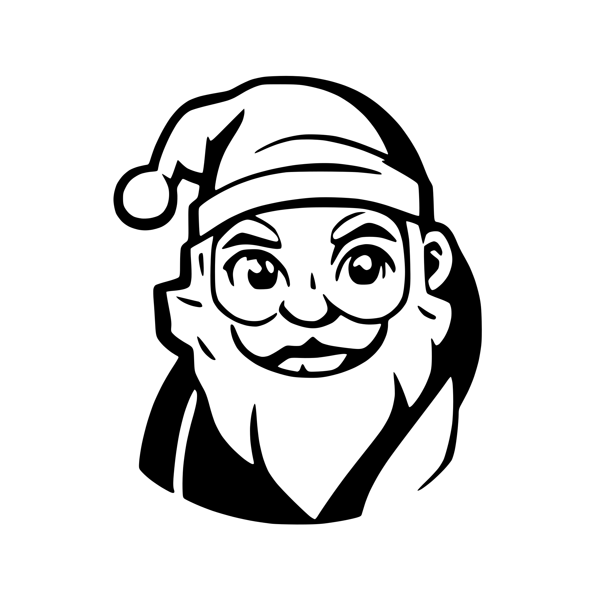 AI-generated SVG of 'santa claus with beard'