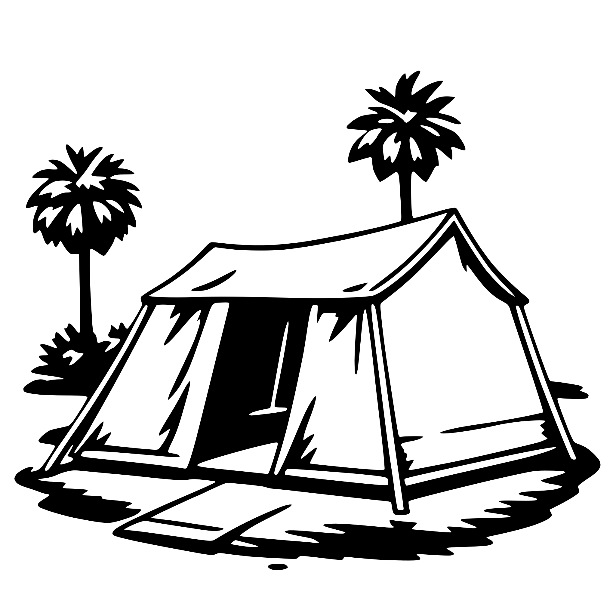 AI-generated SVG of a tent