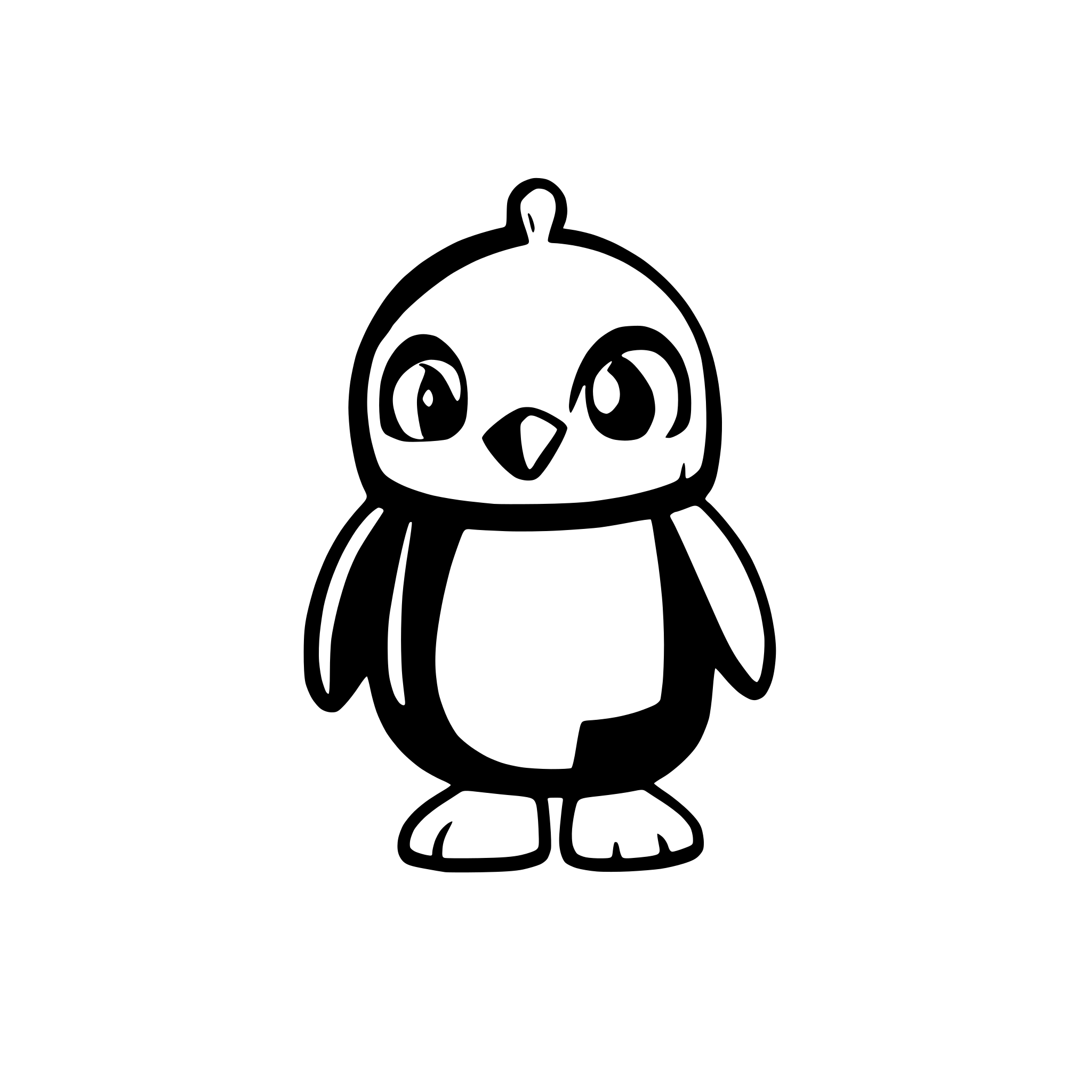 AI-generated SVG of 'a cute penguin'