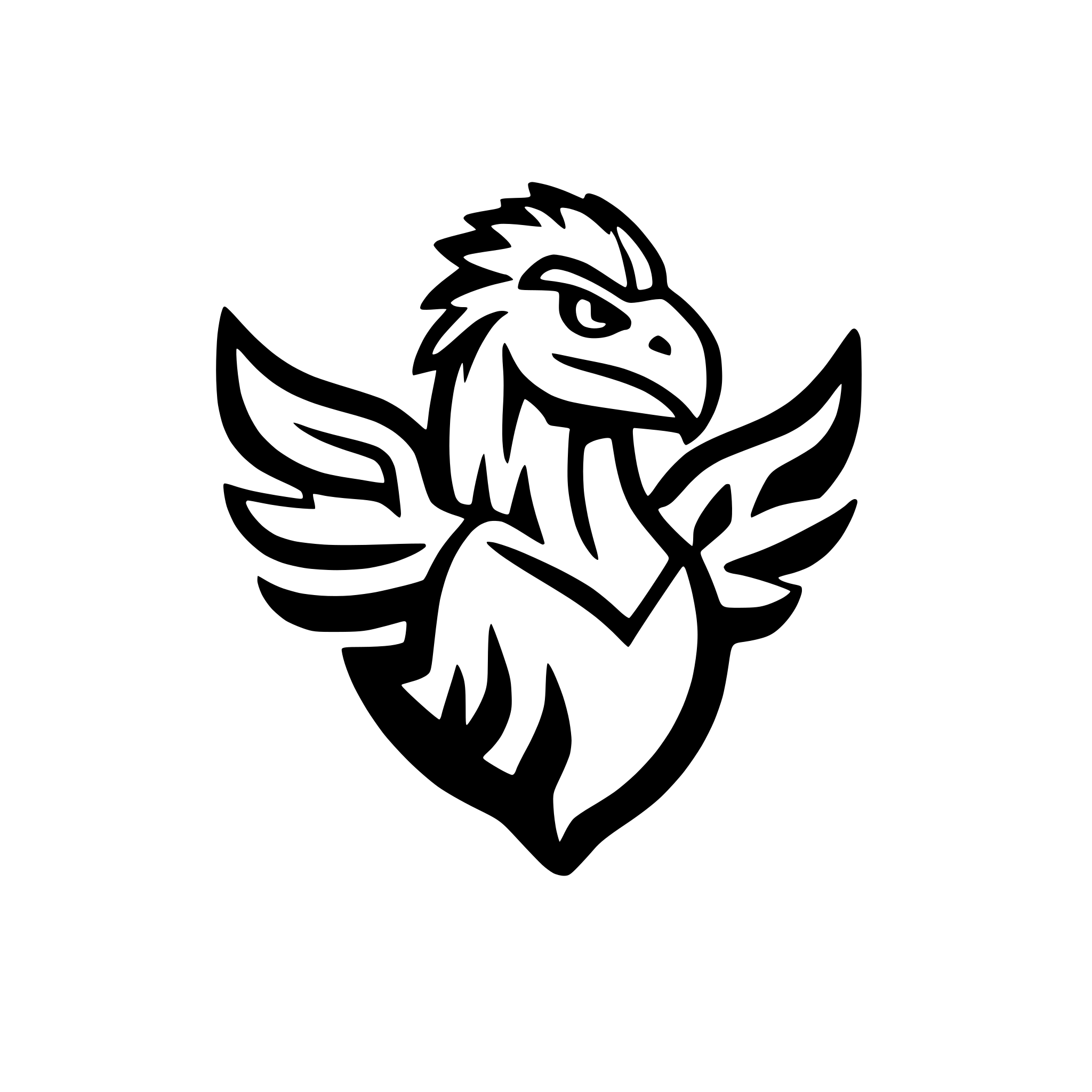 AI-generated SVG of 'minimalistic griffin'