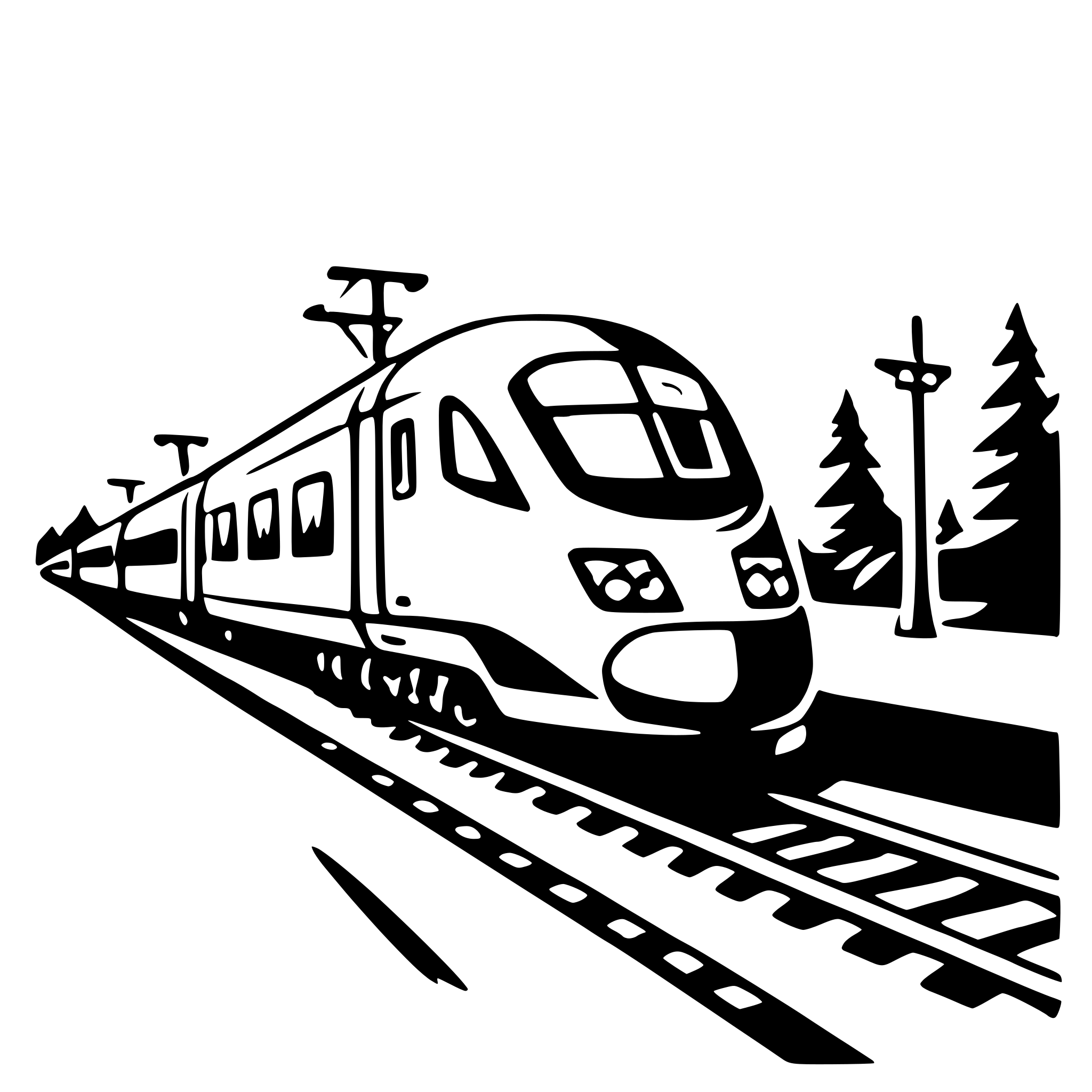 AI-generated SVG of 'high-speed train'