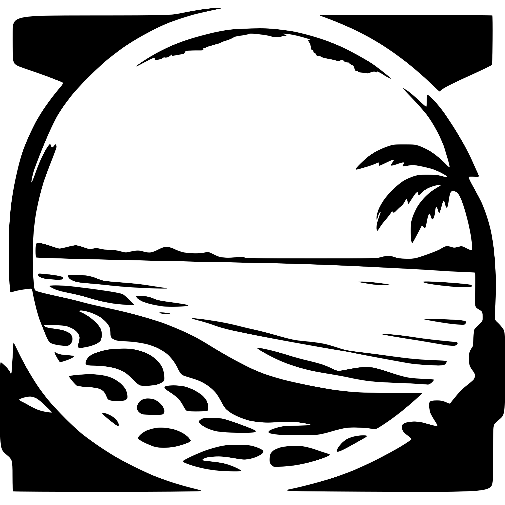 AI-generated SVG of a a cozy beach with wave and sunset