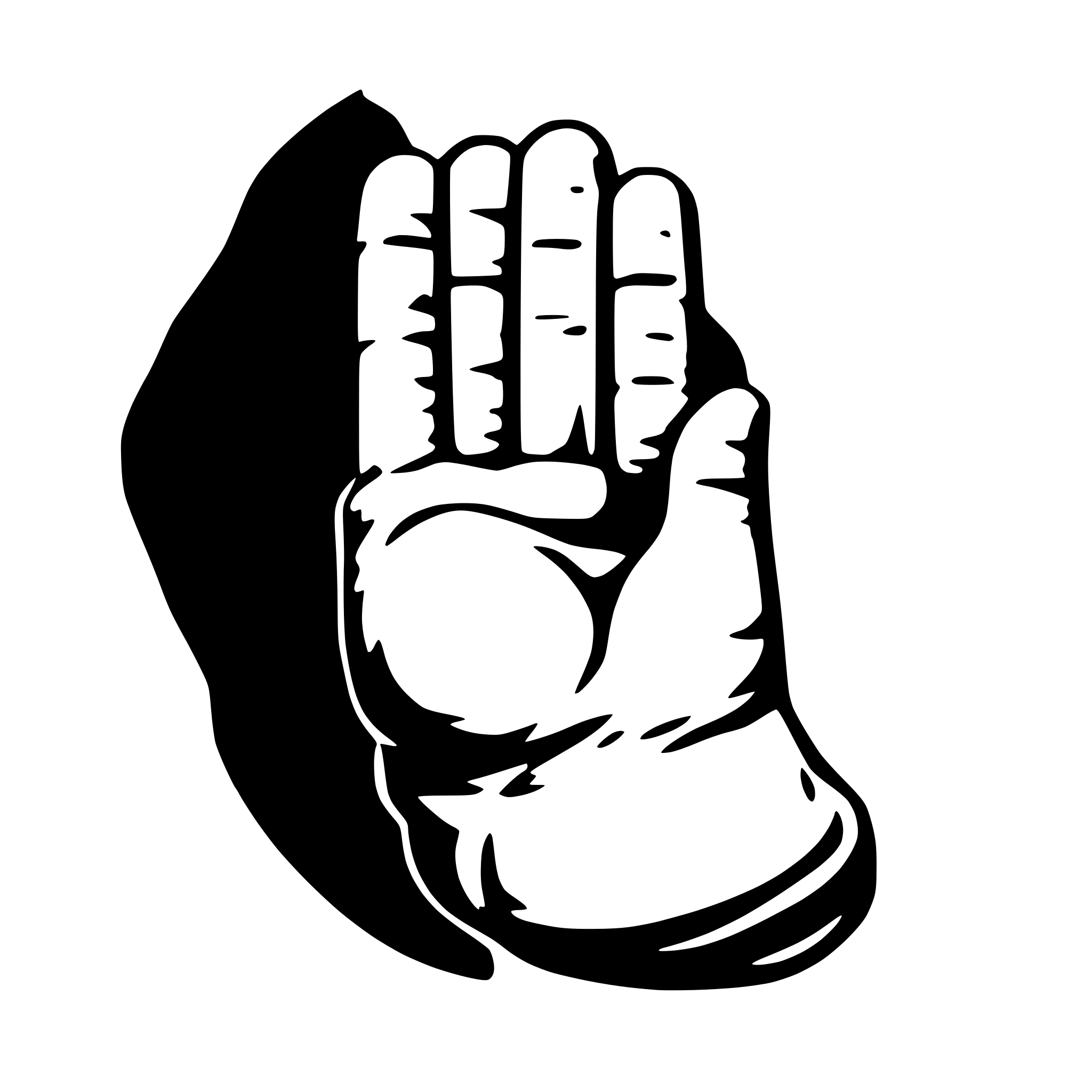 AI-generated SVG of 'just a thumb template for a profile picture'