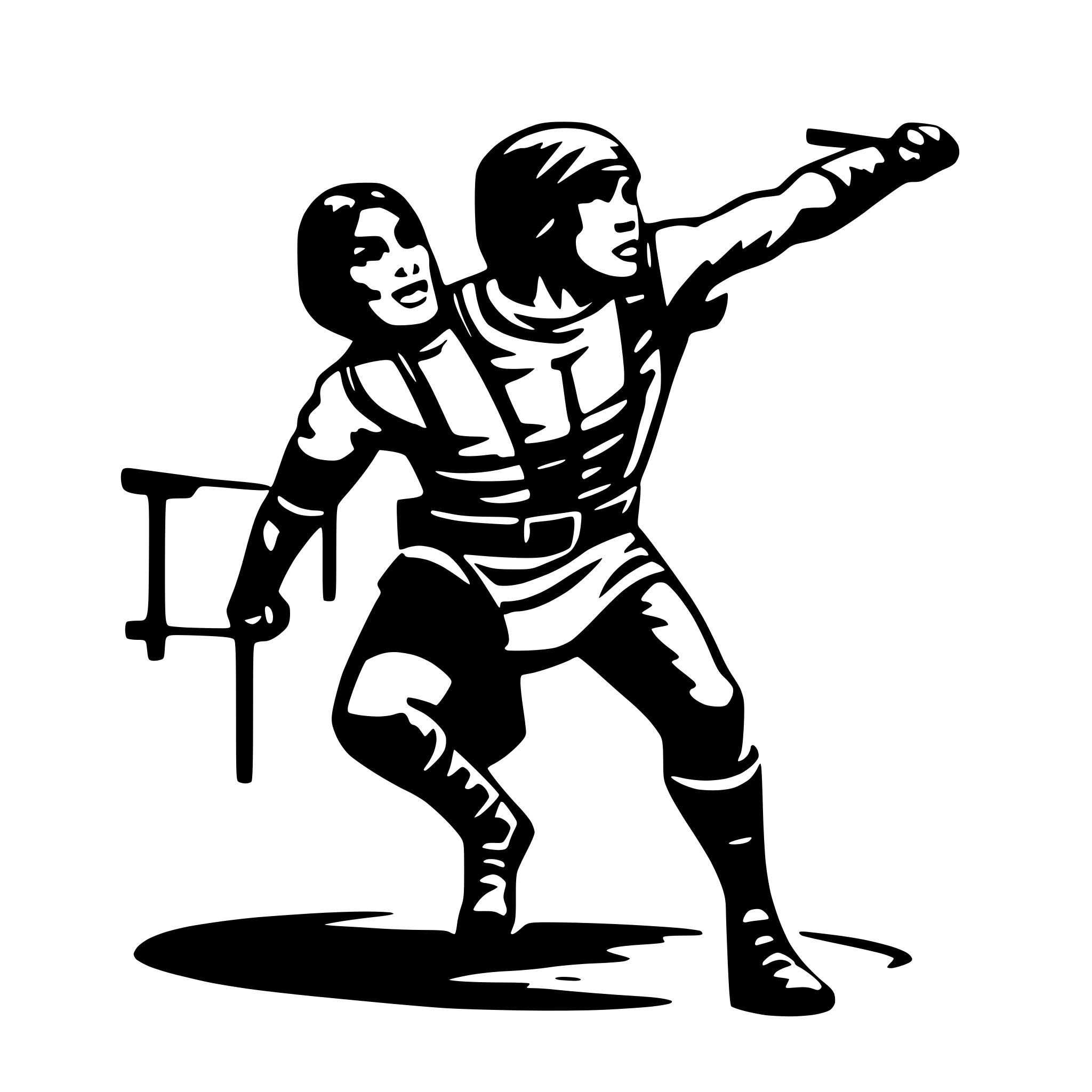 AI-generated SVG of 'american ninja warrior'